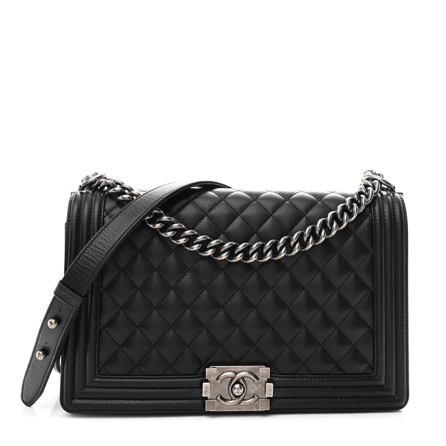 Caviar Quilted New Medium Boy Flap Black