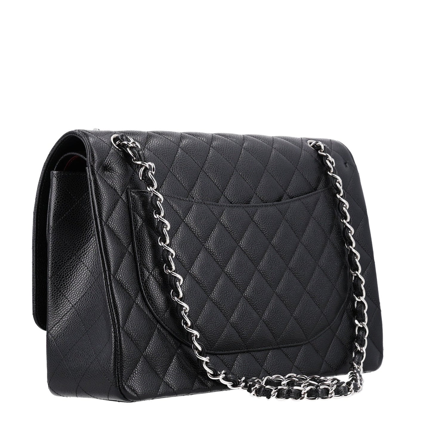 Caviar Quilted Maxi Double Flap Black