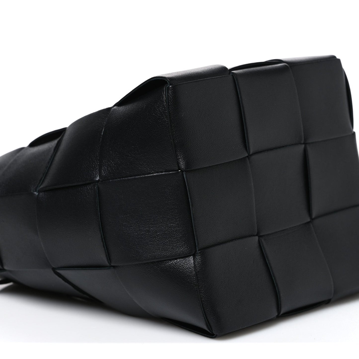 Nappa Maxi Intrecciato Cassette Bucket Bag Black