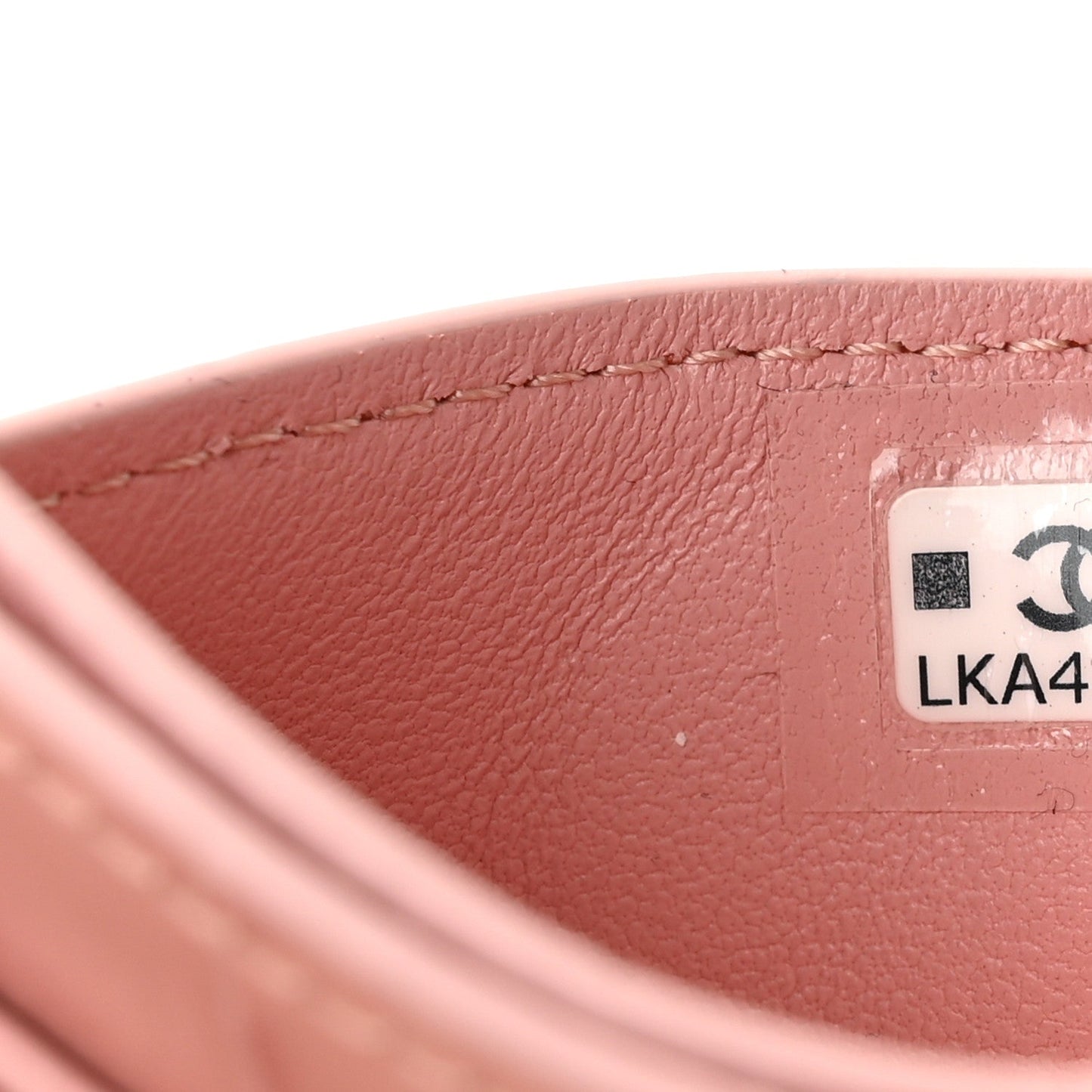 Calfskin Crocodile Embossed Crococo Card Holder Light Pink
