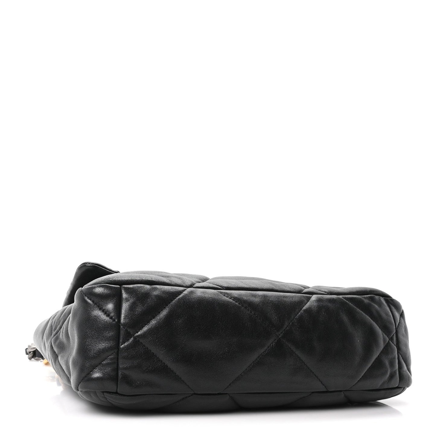 Lambskin Quilted Large Chanel 19 Flap Black