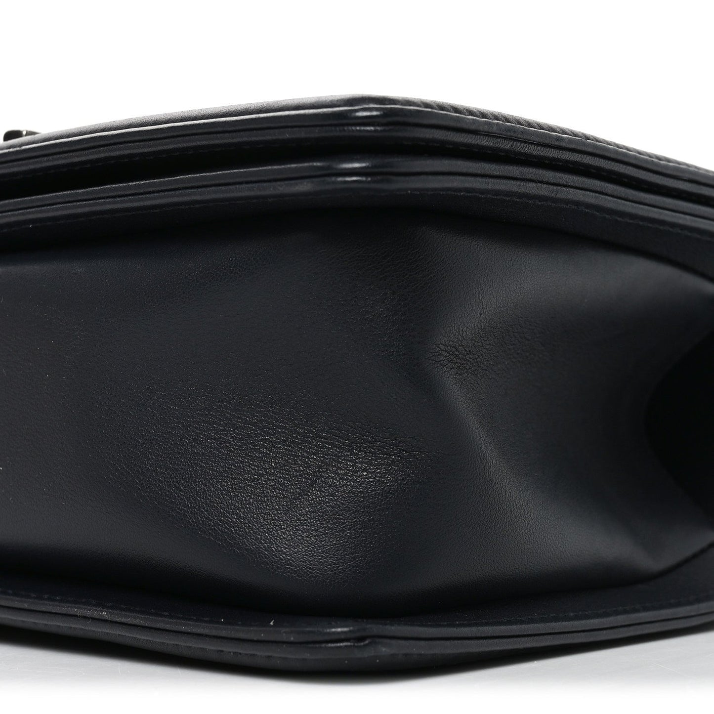 Lambskin Chevron Quilted Medium Boy Flap Black