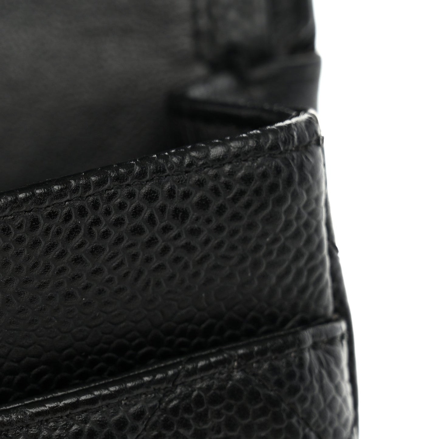Caviar Quilted Small Double Flap Black