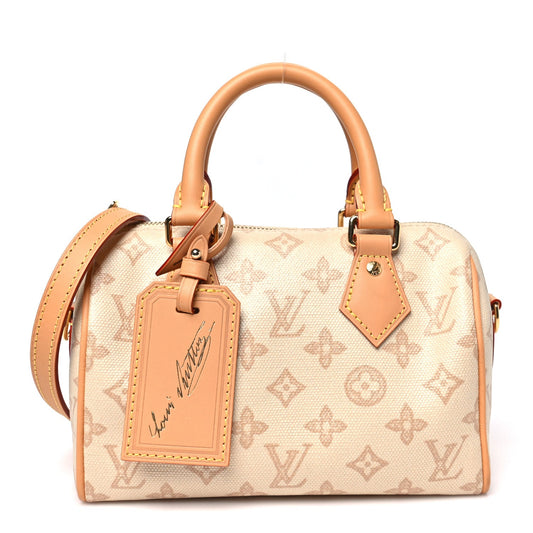 Monogram Origine Lin Speedy Bandouliere 20 Linen