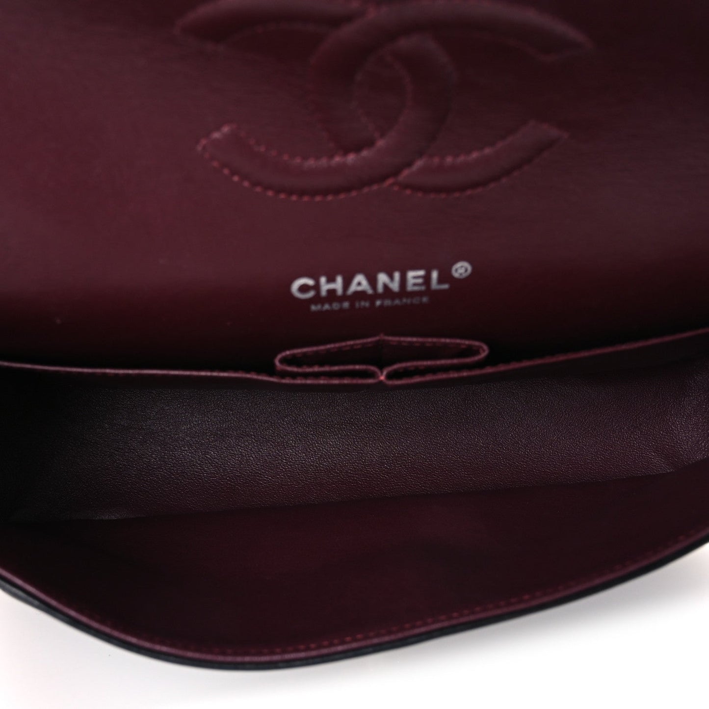 Lambskin Quilted Medium Double Flap Black Black