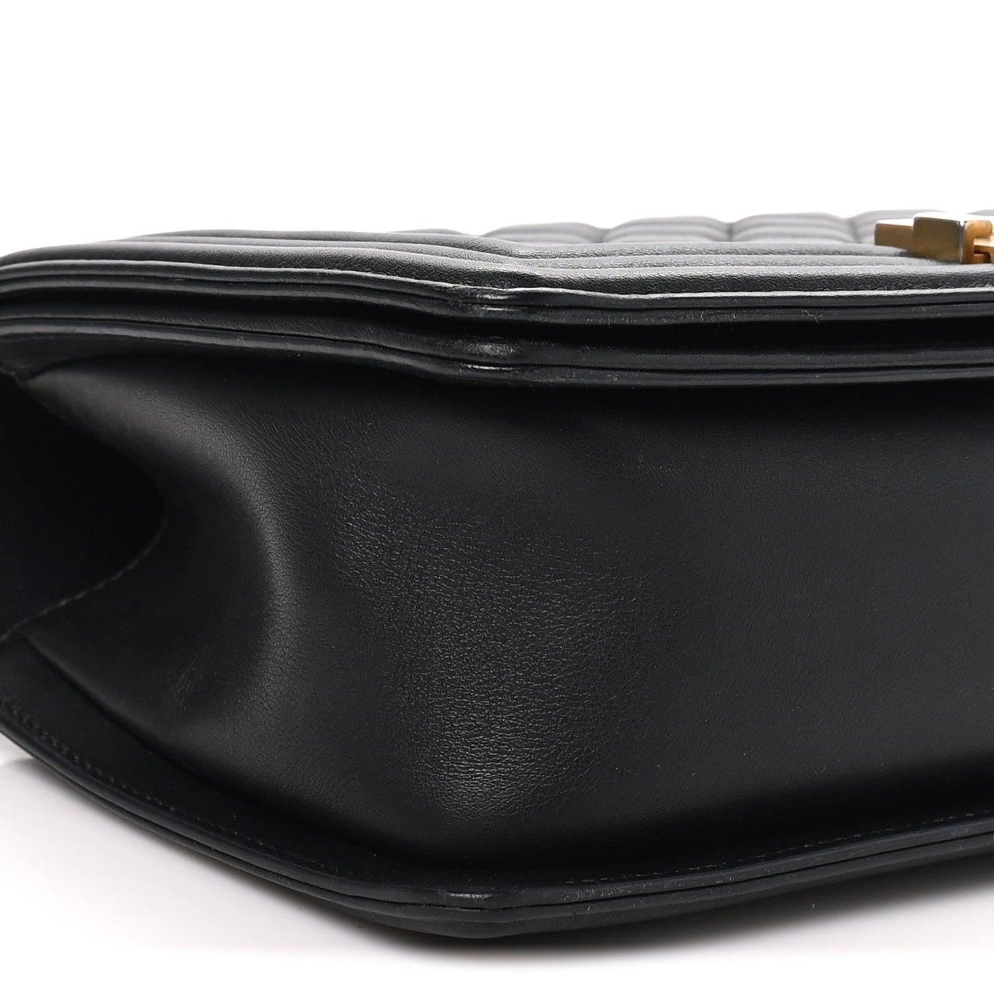 Lambskin Quilted Medium Boy Flap Black