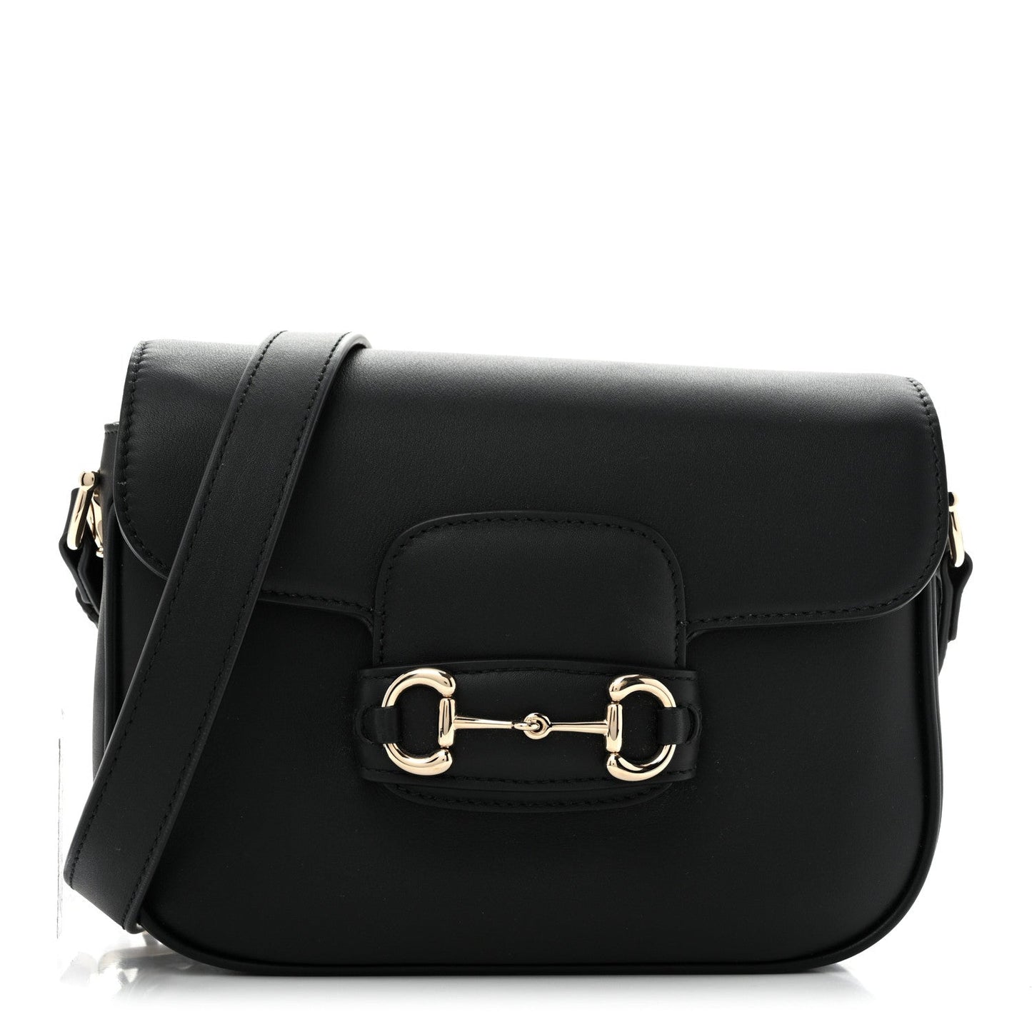Arabella Calfskin Horsebit 1955 Shoulder Bag Black