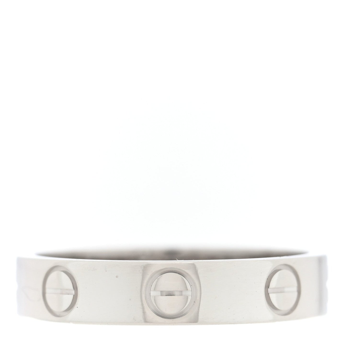 18K White Gold 3.5mm LOVE Wedding Band Ring 49 4.75