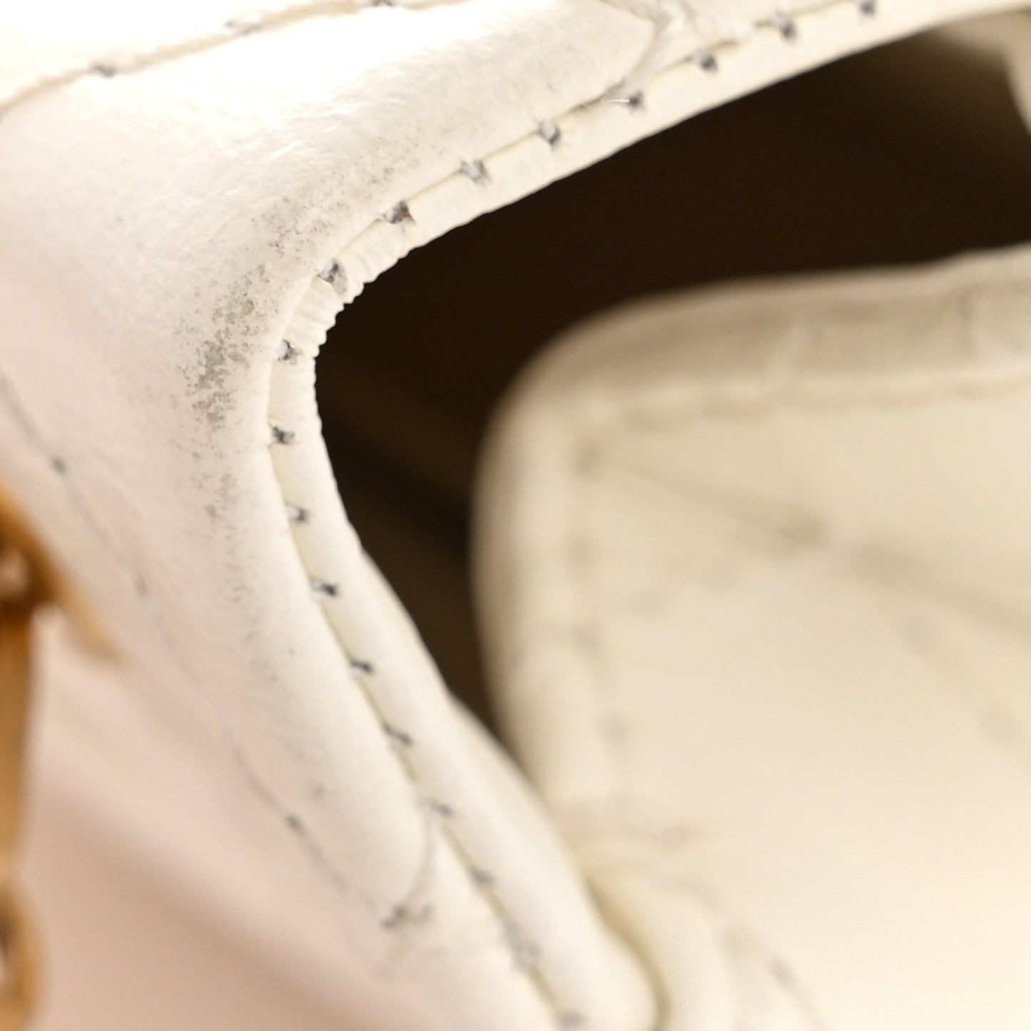 Aged Calfskin Quilted 2.55 Reissue Mini Flap White