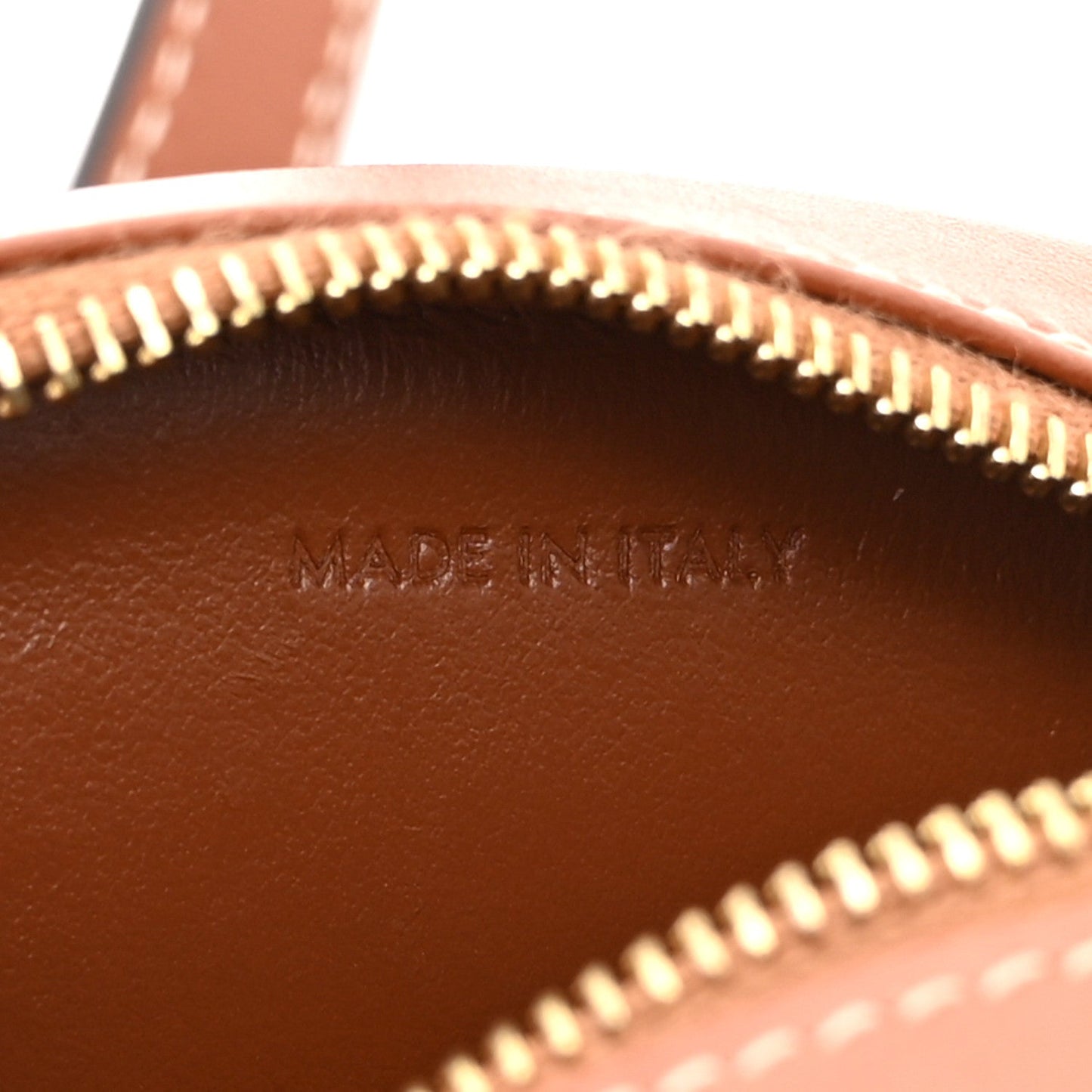 Smooth Calfskin Cuir Small Triomphe Oval Crossbody Purse Tan