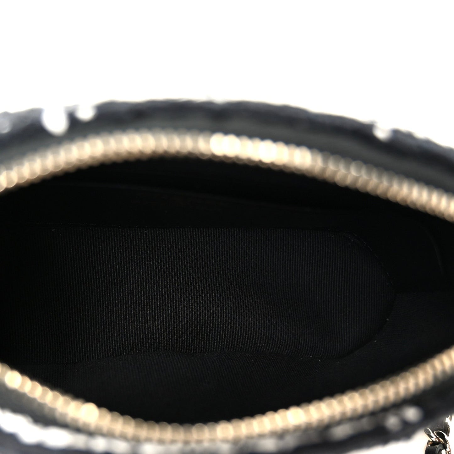 Tweed Quilted Mini Clutch With Chain Black White