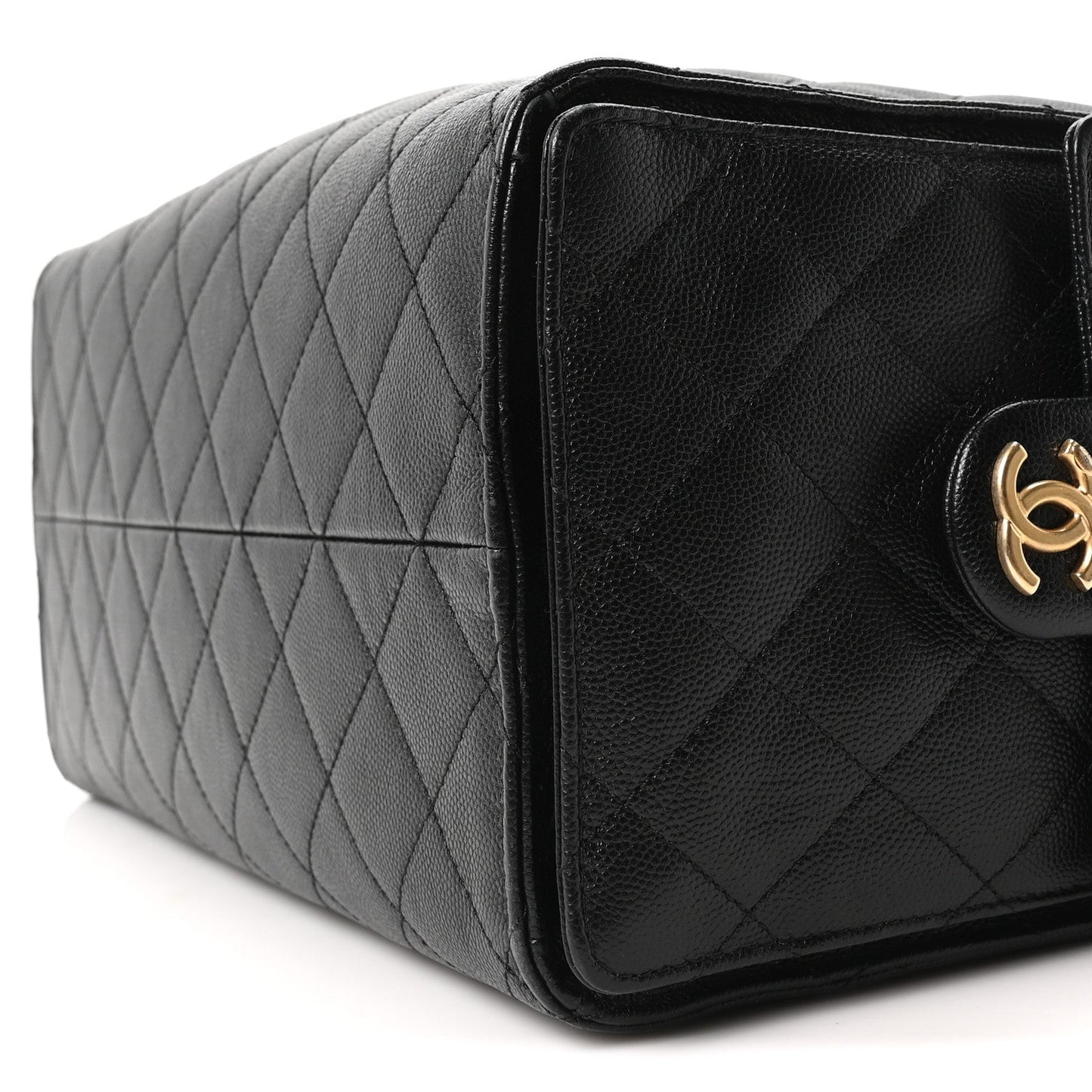 Caviar Quilted Medium Chanel 25 Handbag Black