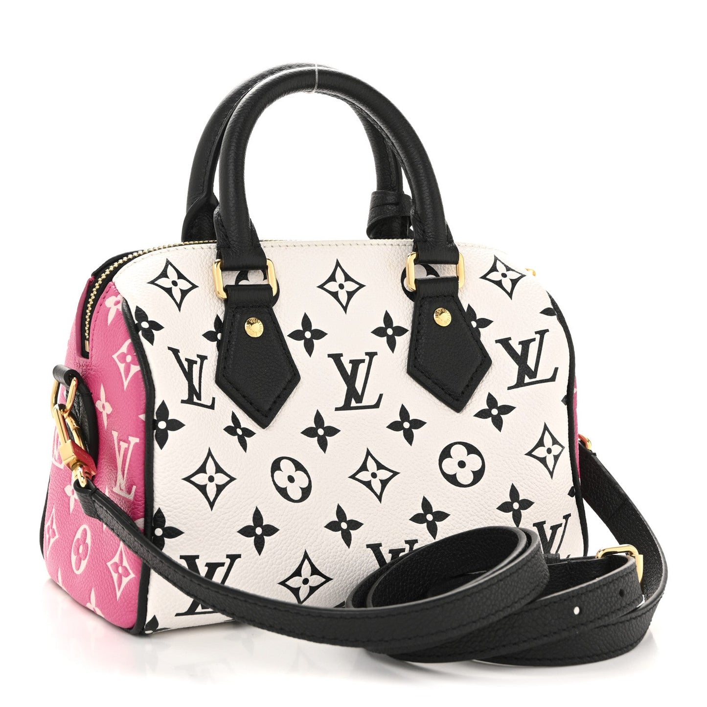 Empreinte Monogram Spring in the City Speedy Bandouliere 20 Black White Pink