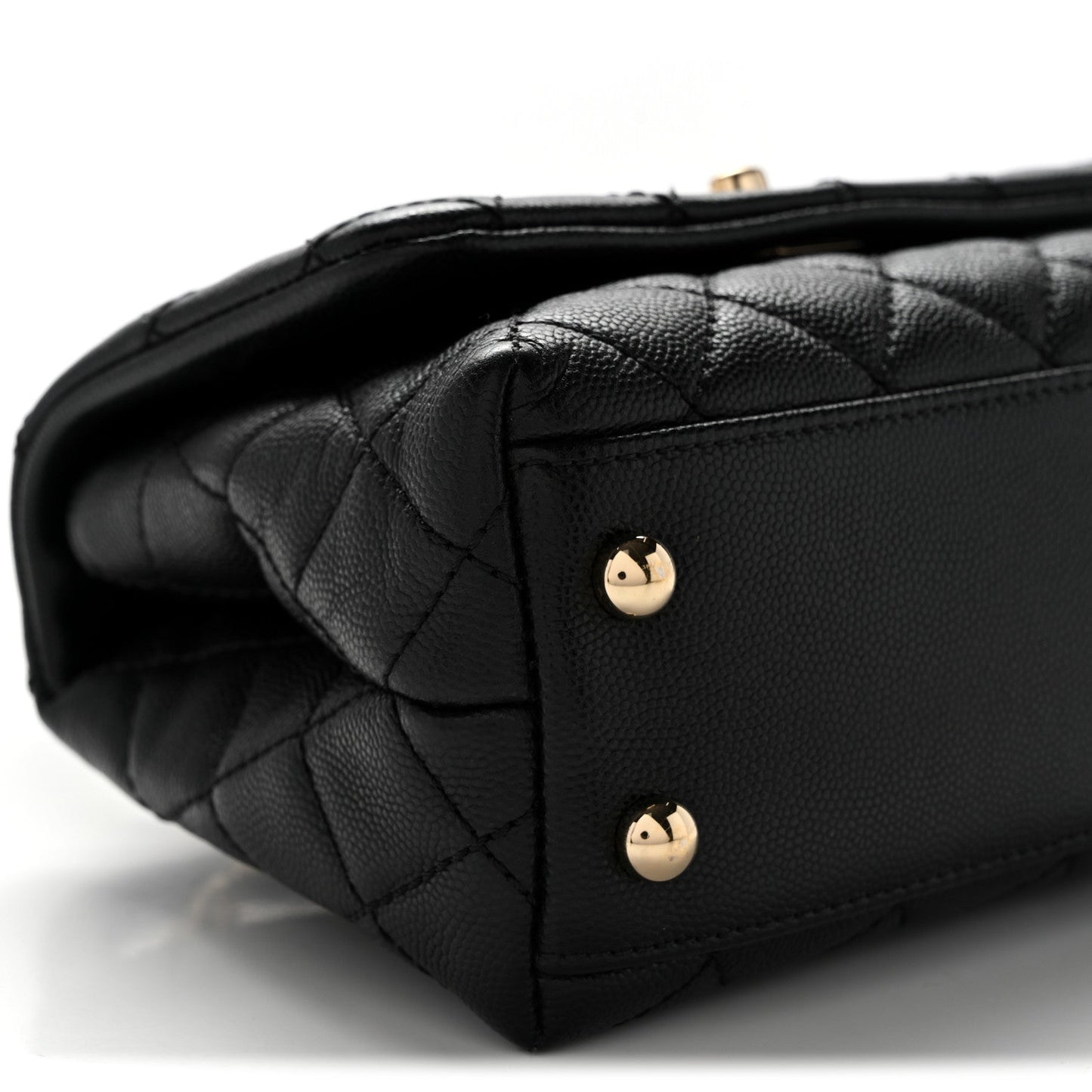 Caviar Quilted Extra Mini Coco Handle Flap Black