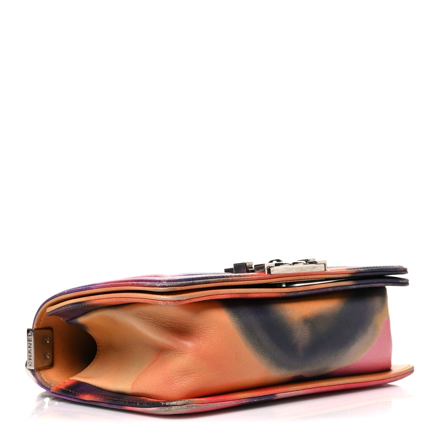 Lambskin Quilted Small Flower Power Boy Flap Multicolor