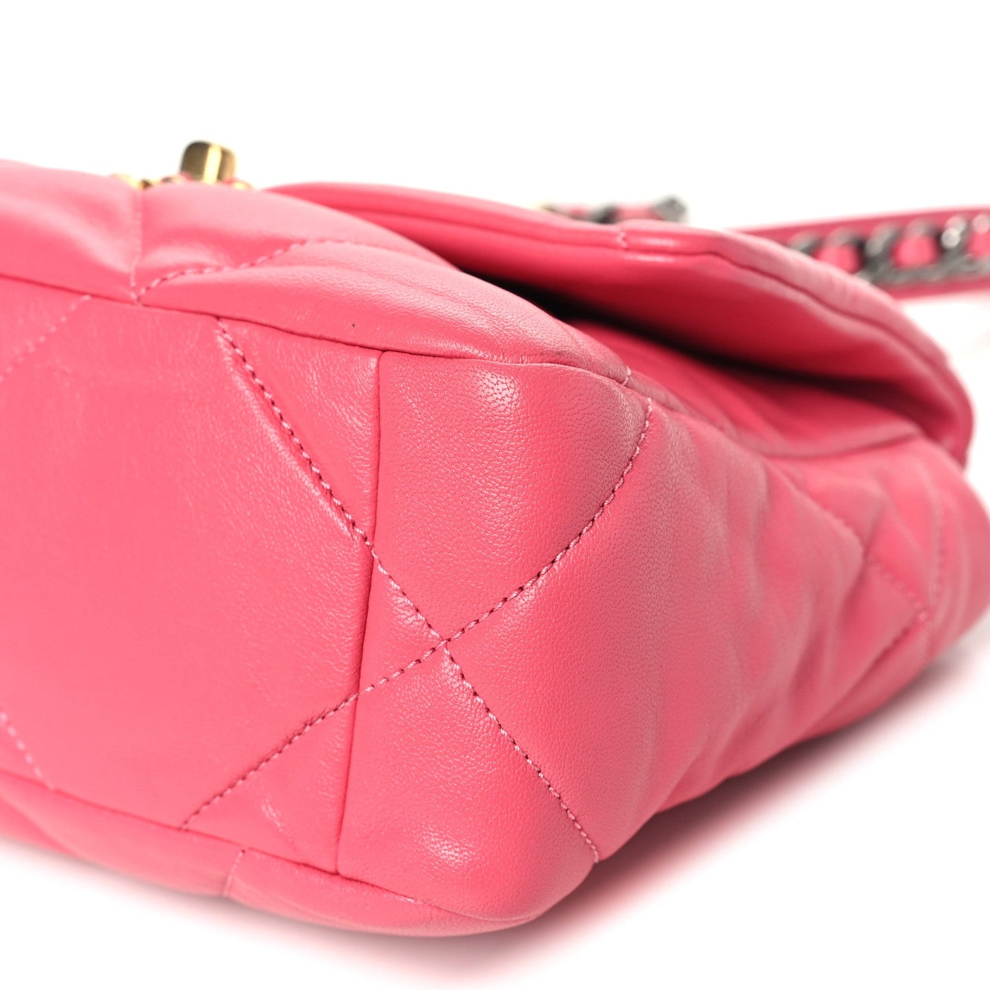 Goatskin Quilted Medium Chanel 19 Flap Pink