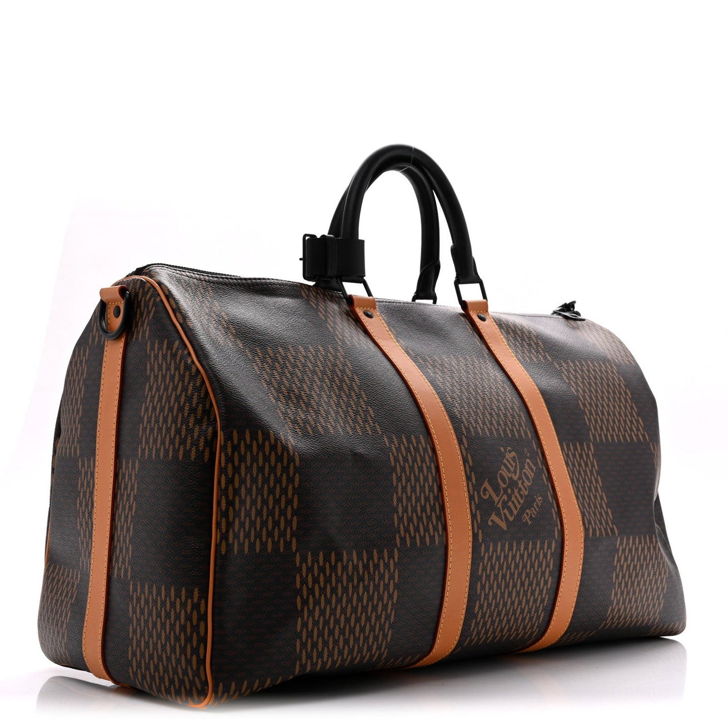 X NIGO Giant Damier Ebene Monogram Keepall Bandouliere 50