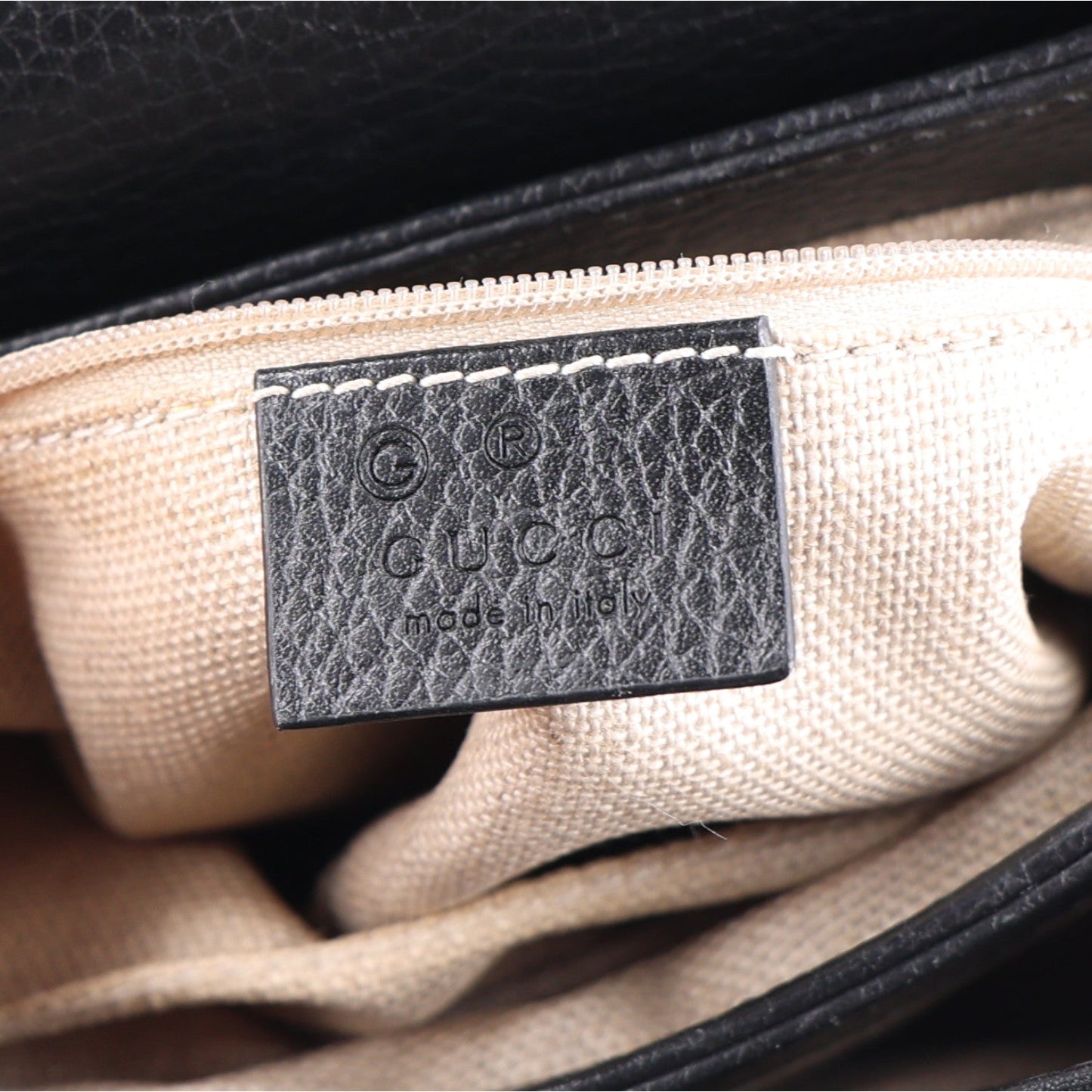 Dollar Calfskin Interlocking G Crossbody Bag Black