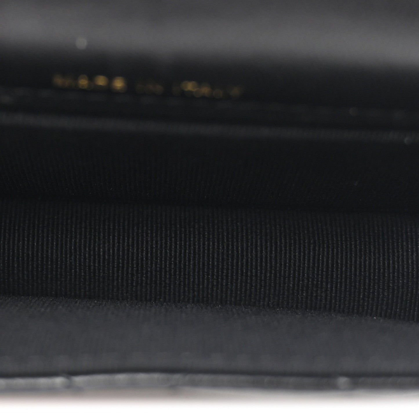 Lambskin Quilted CC Hook Card Holder Black