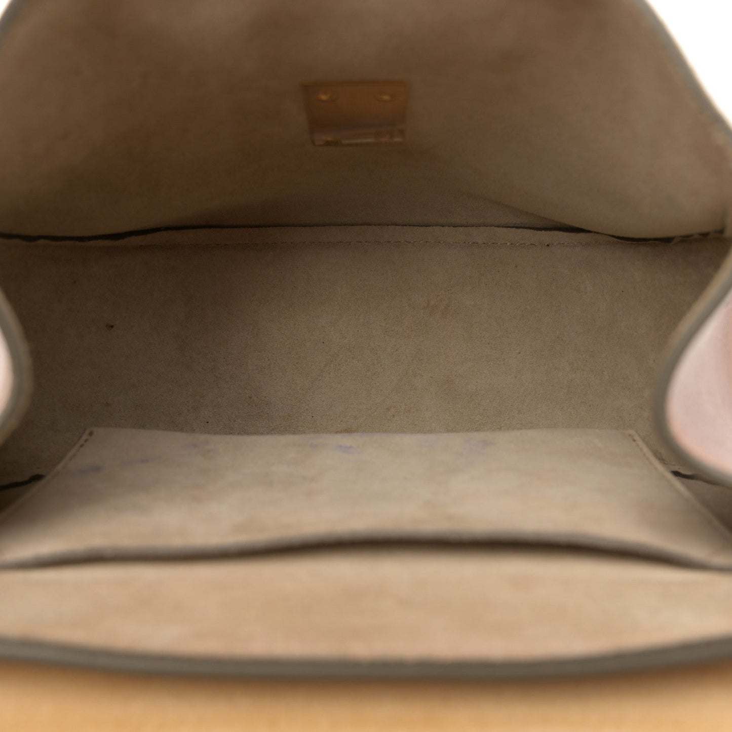 Suede Smooth Calfskin Drew Shoulder Bag Milky Coffee