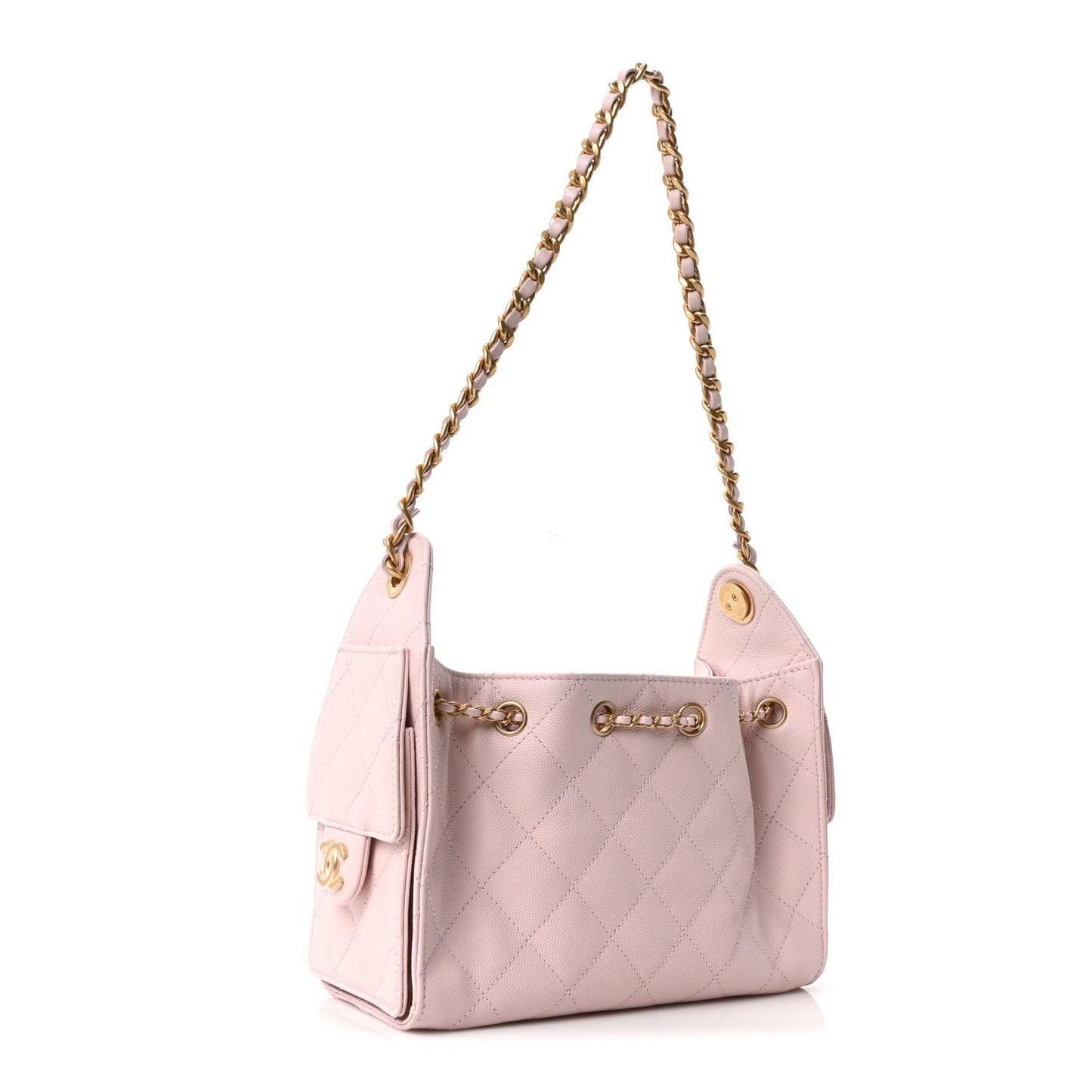 Caviar Quilted Mini Chanel 25 Handbag Light Pink
