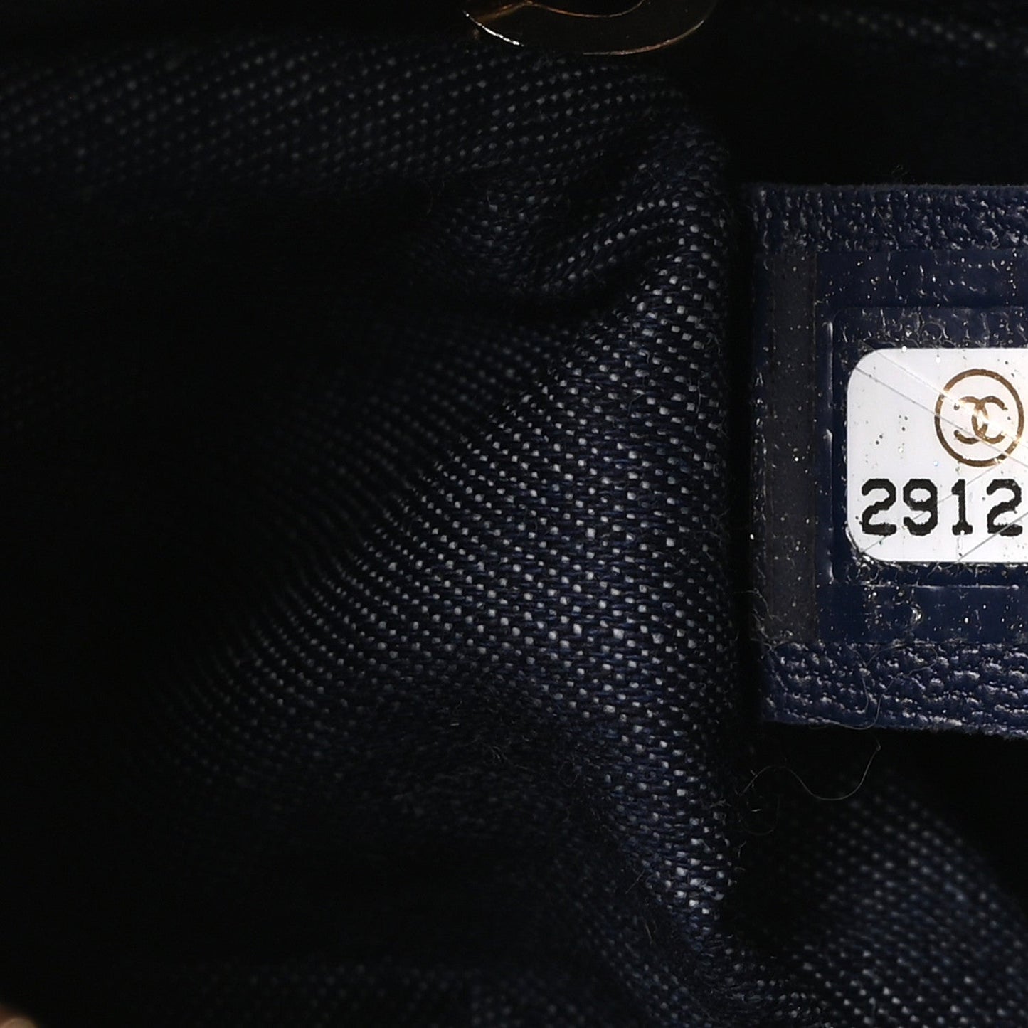Lambskin  Quilted Resin Bi-Color Waist Bag Fanny Pack Navy Blue
