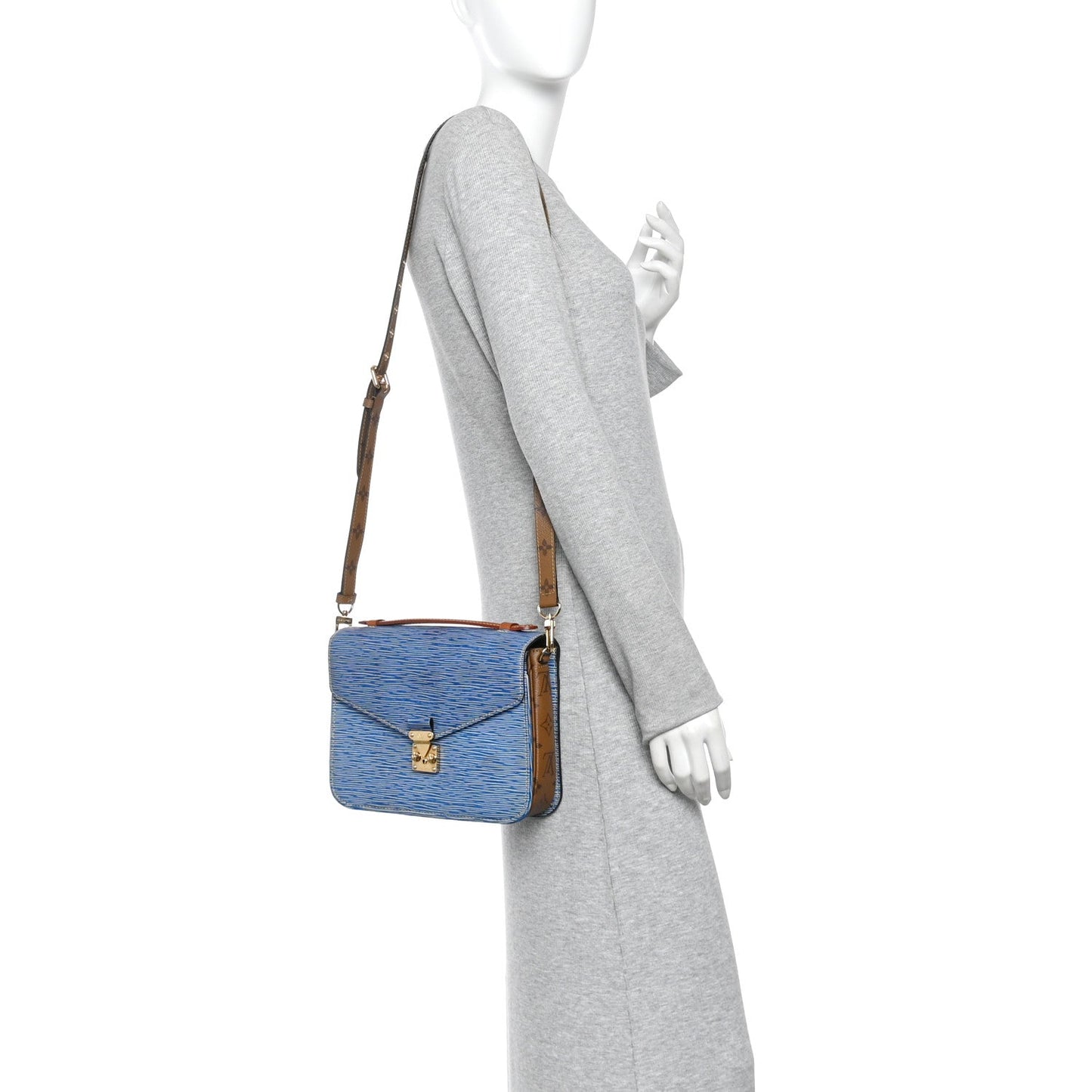 Epi Reverse Monogram Pochette Metis Denim Light