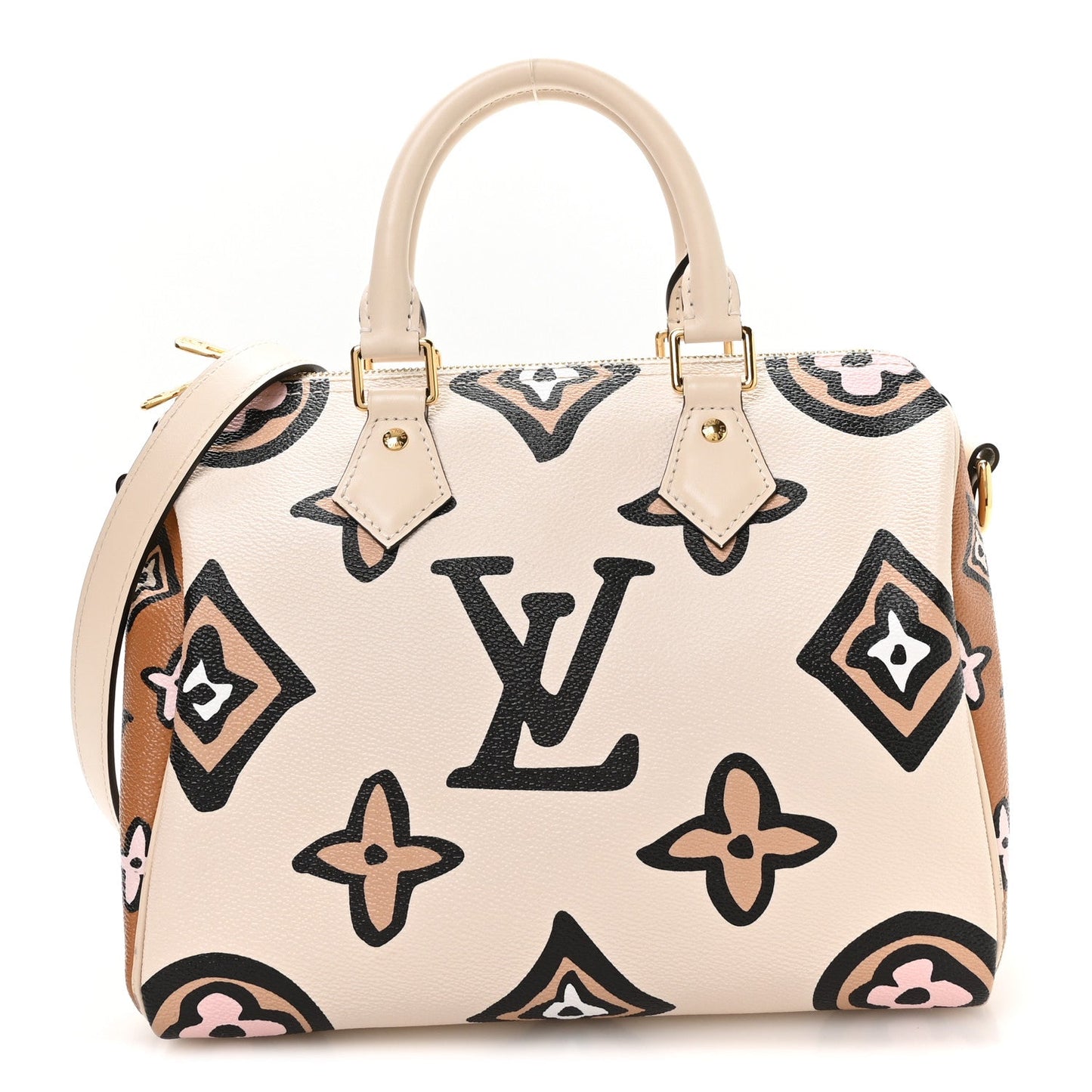 Monogram Giant Wild At Heart Speedy Bandouliere 25 Creme