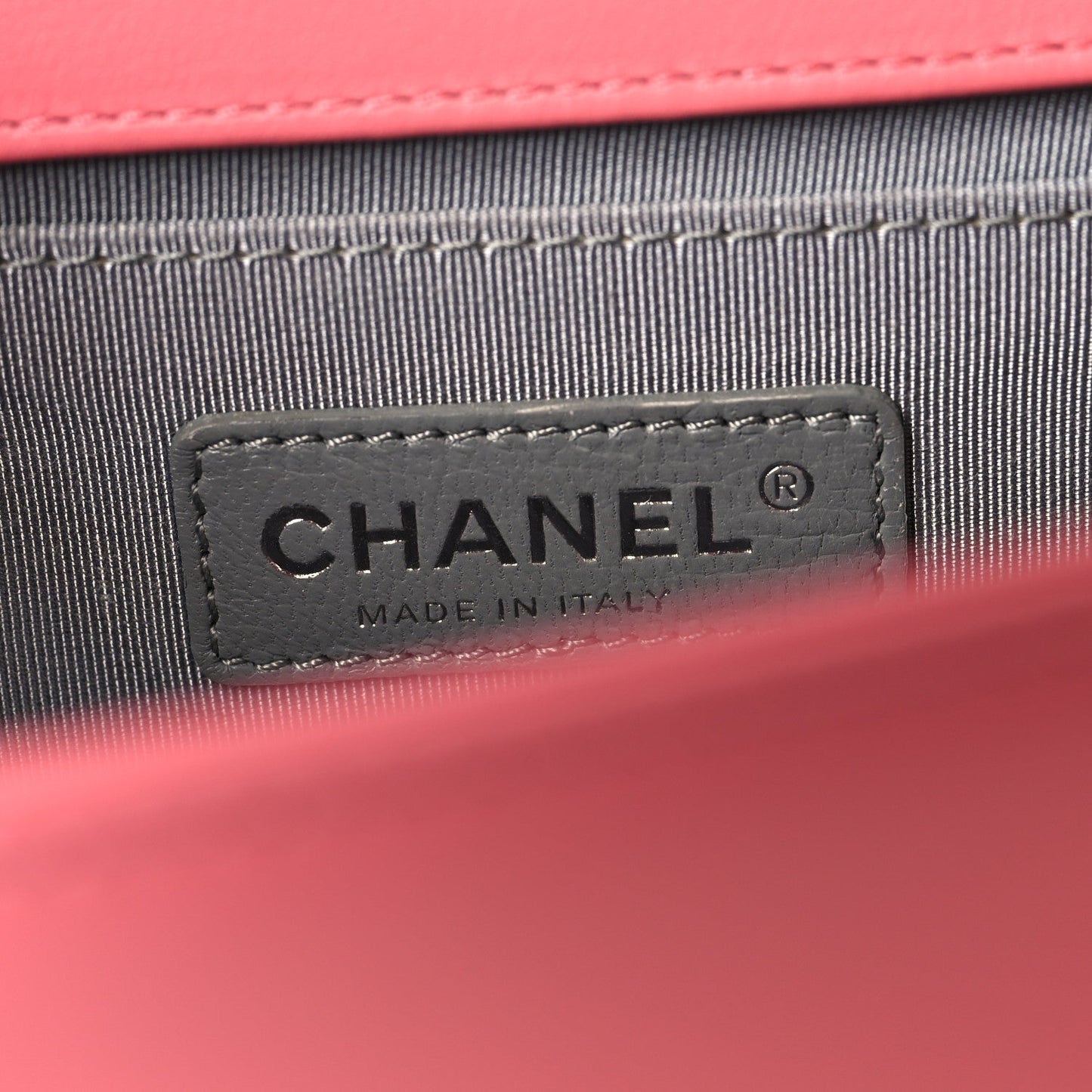 Lambskin Chevron Quilted Medium Boy Flap Pink