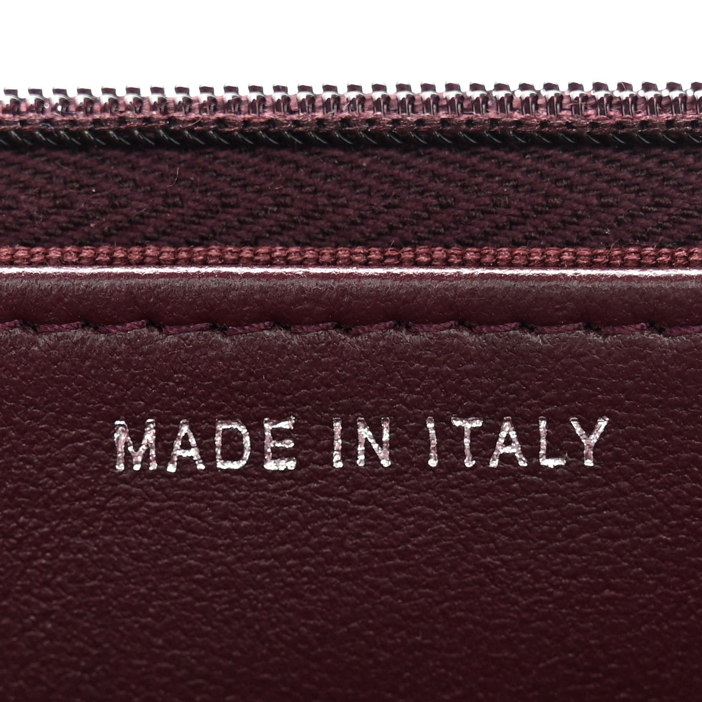 Lambskin Quilted Enamel CC Wallet On Chain WOC Burgundy