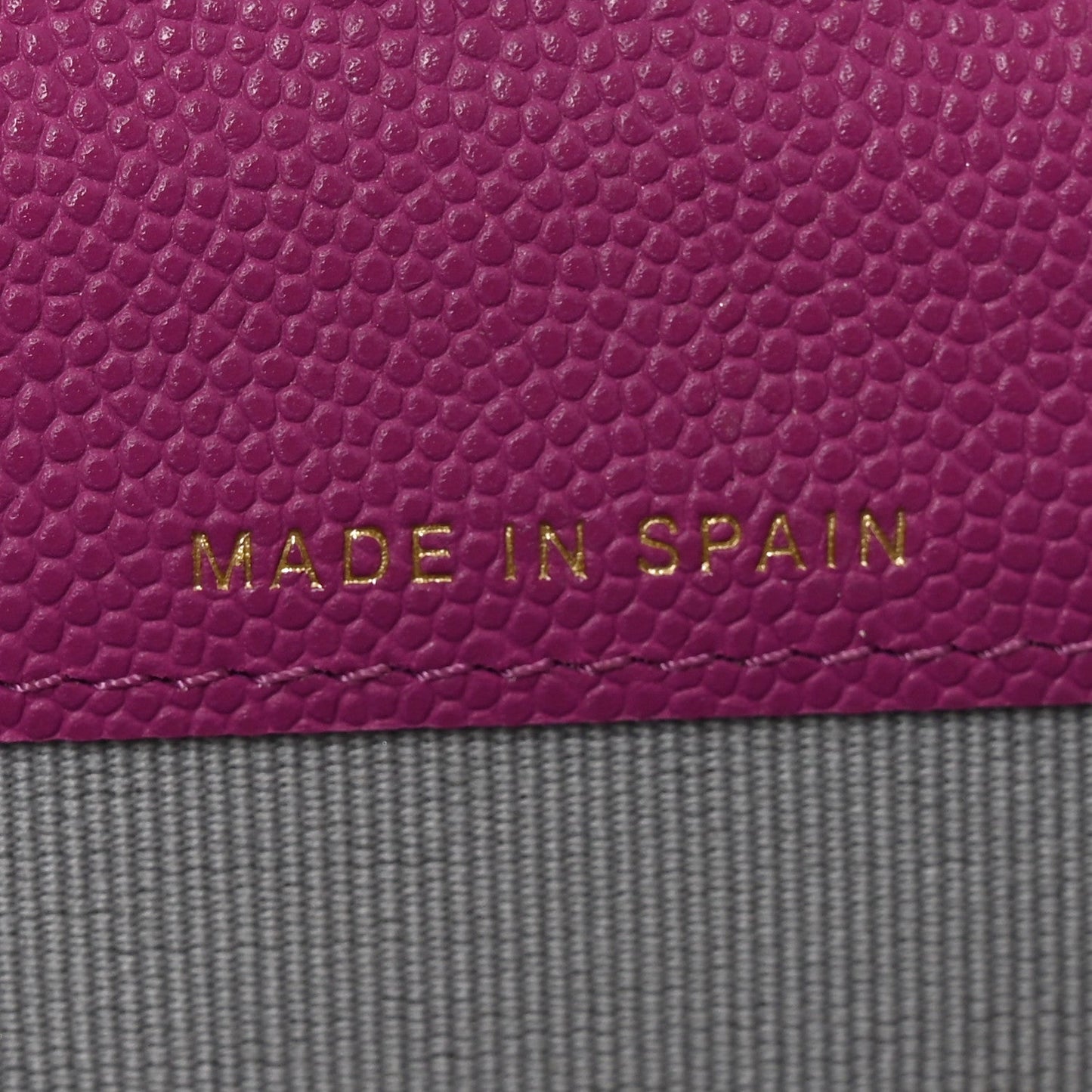 Caviar Quilted Textured CC Flap Card Holder Purple