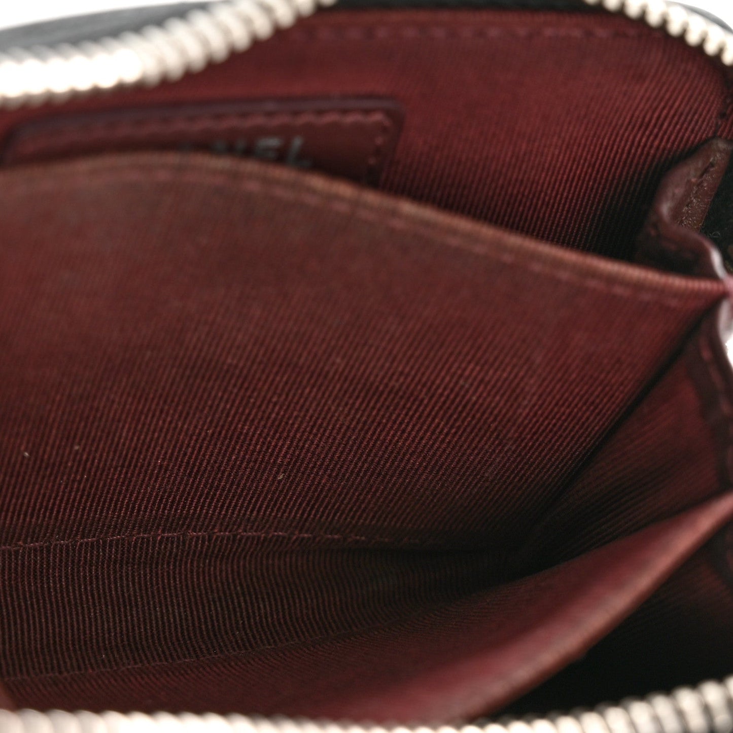 Caviar Quilted Zip Coin Purse Black Black