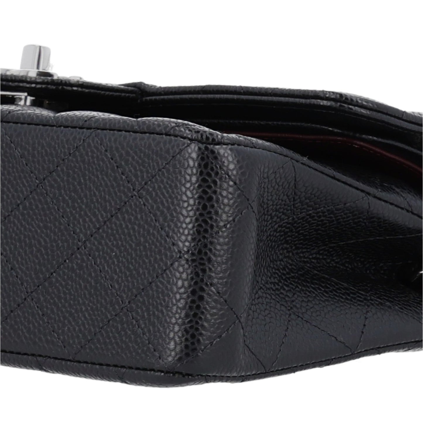Caviar Quilted Small Double Flap Black