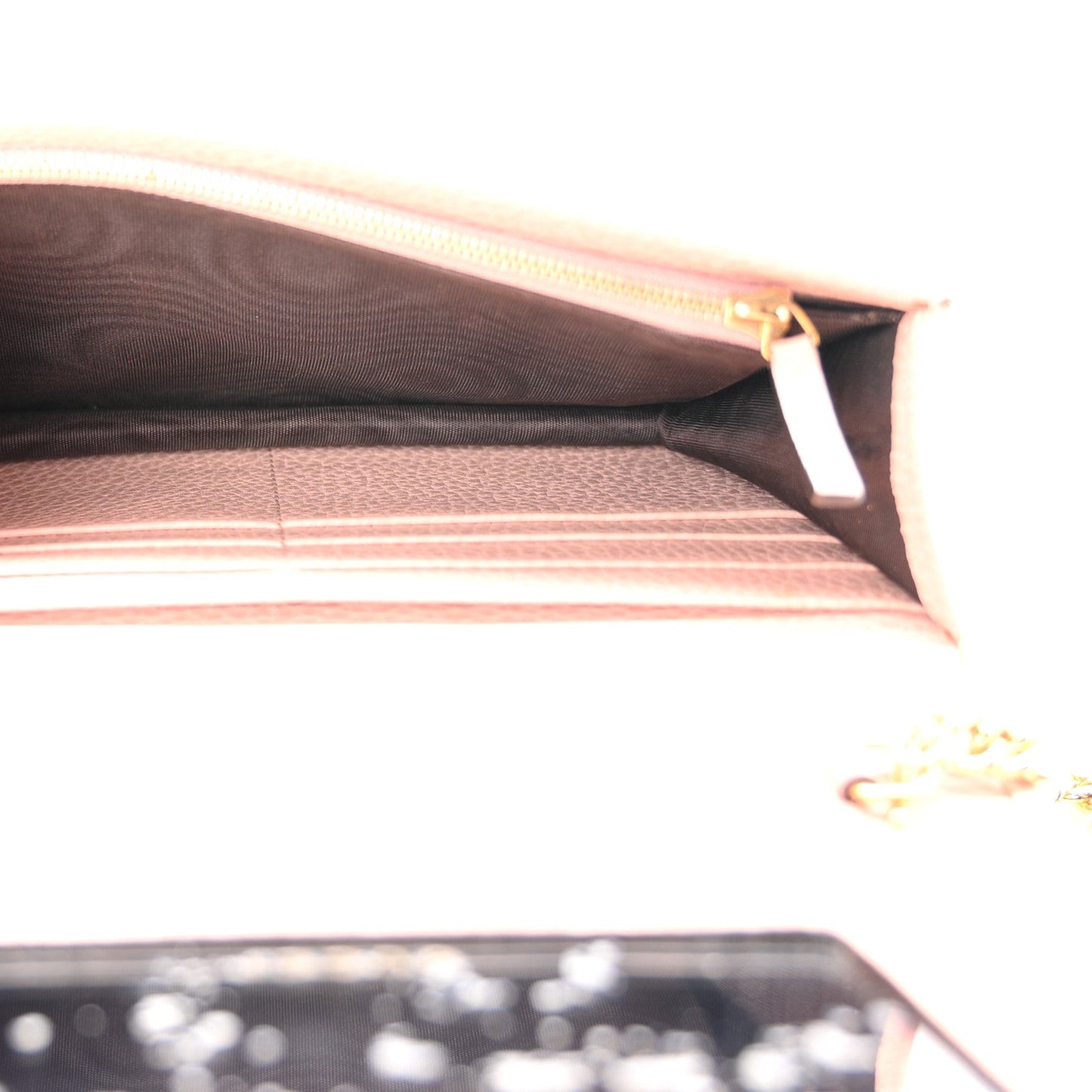 Dollar Calfskin Mini GG Marmont Chain Wallet Perfect Pink
