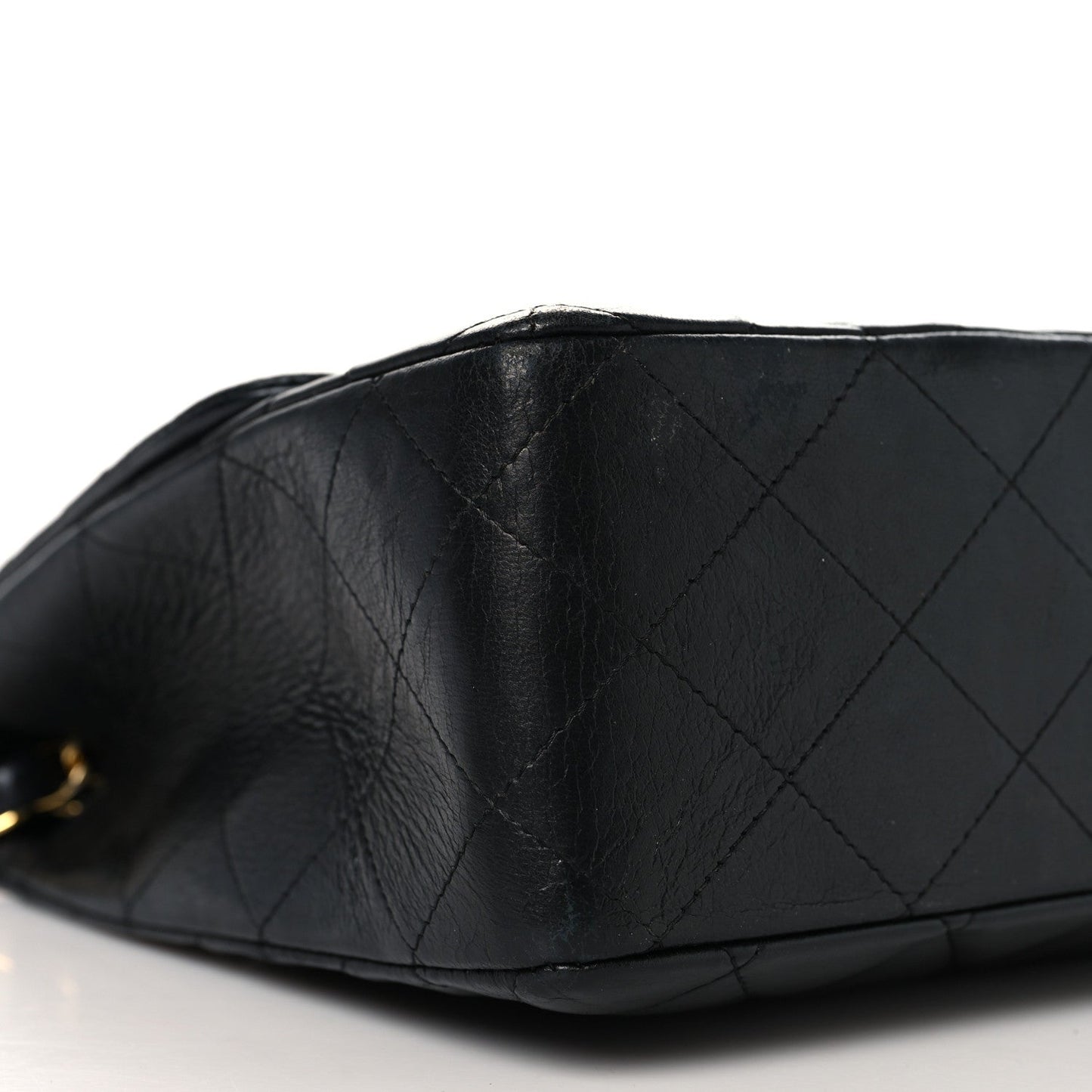 Lambskin Quilted Jumbo Double Flap Black