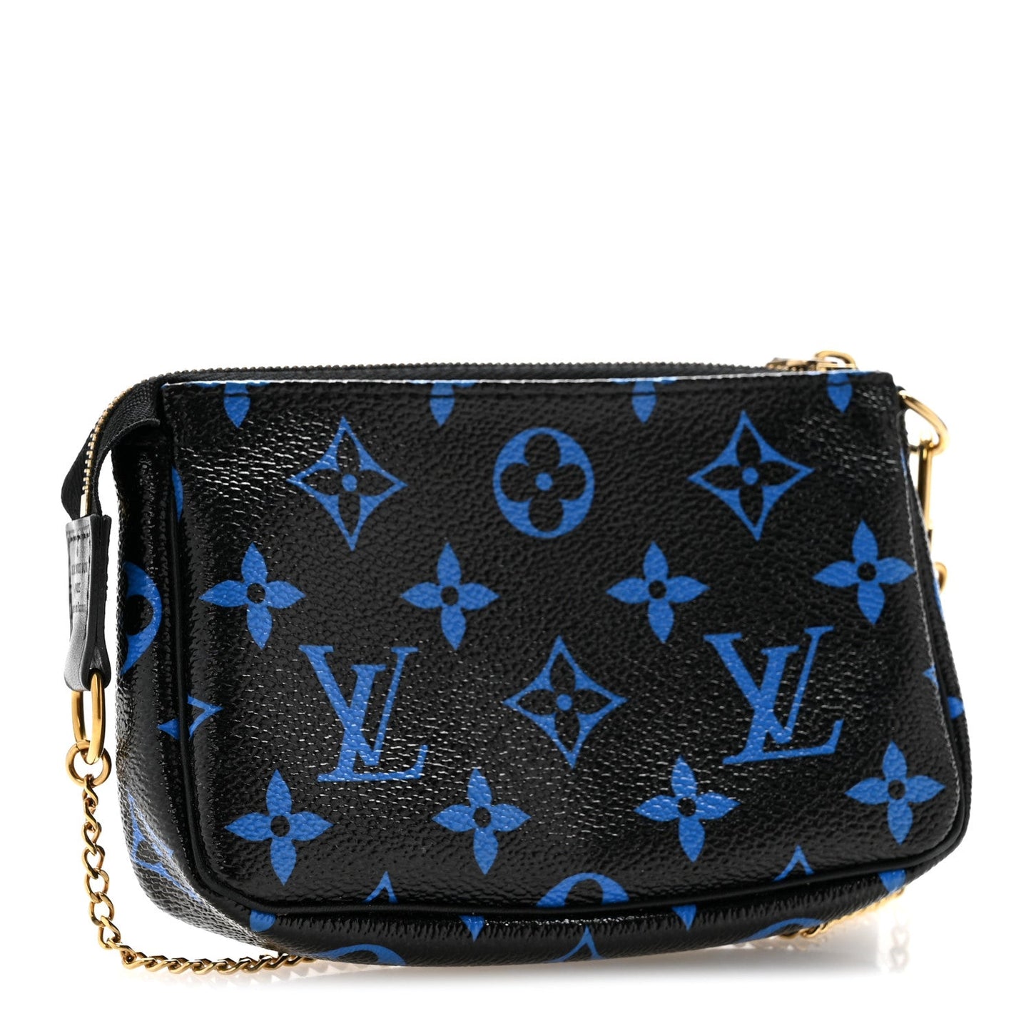 Colored Monogram Mini Pochette Accessories Blue Black