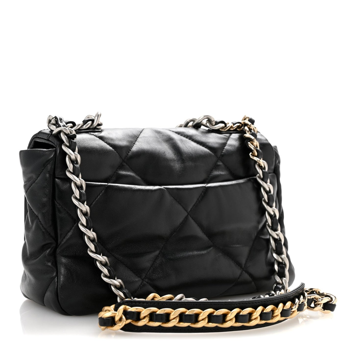 Lambskin Quilted Medium Chanel 19 Flap Black