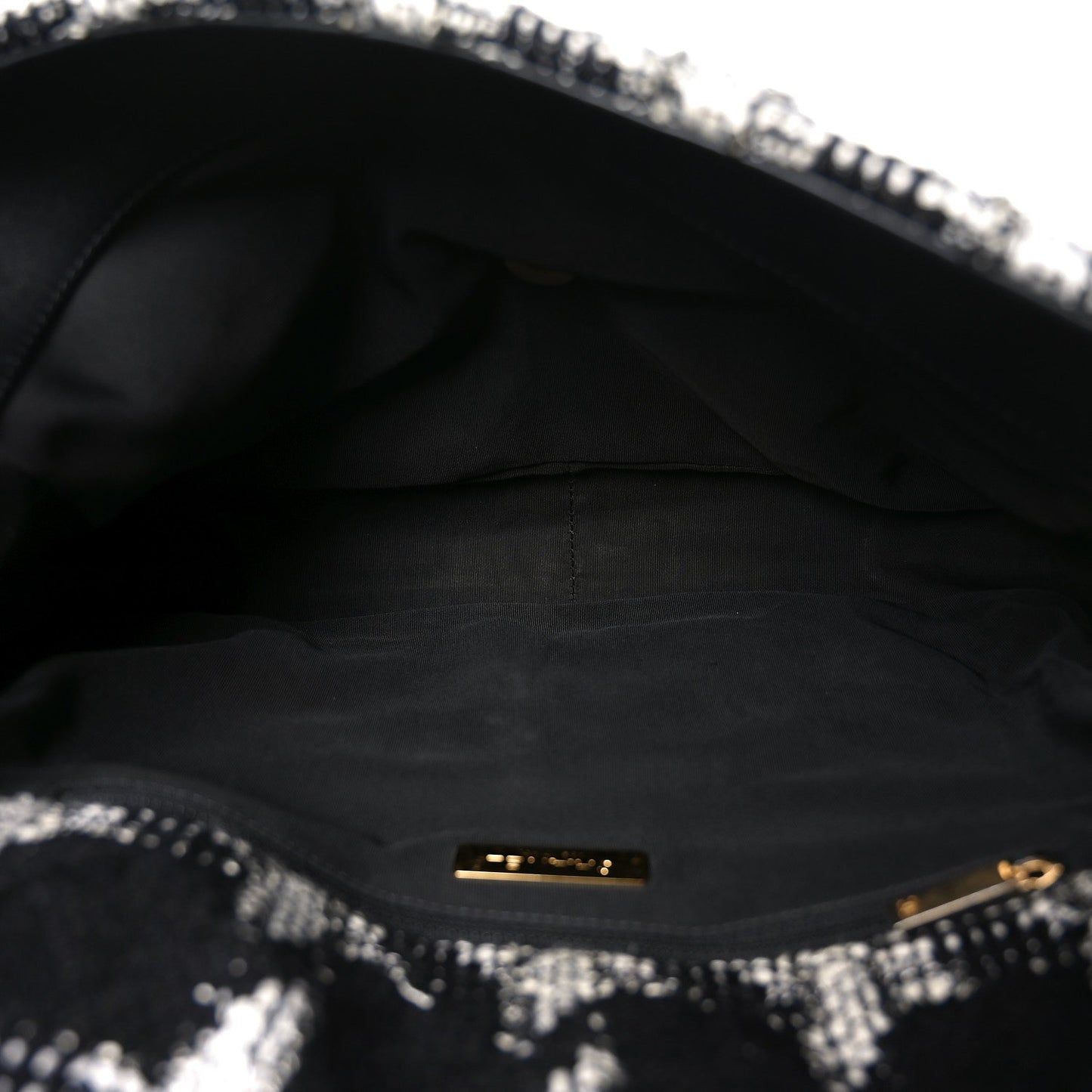 Tweed Quilted Maxi Chanel 19 Flap Black White