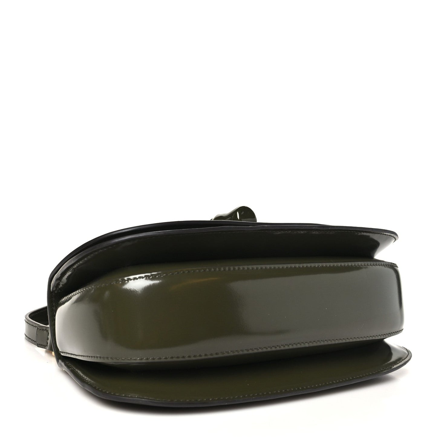 Shiny Polished Calfskin Medium Bamboo Luscious Green