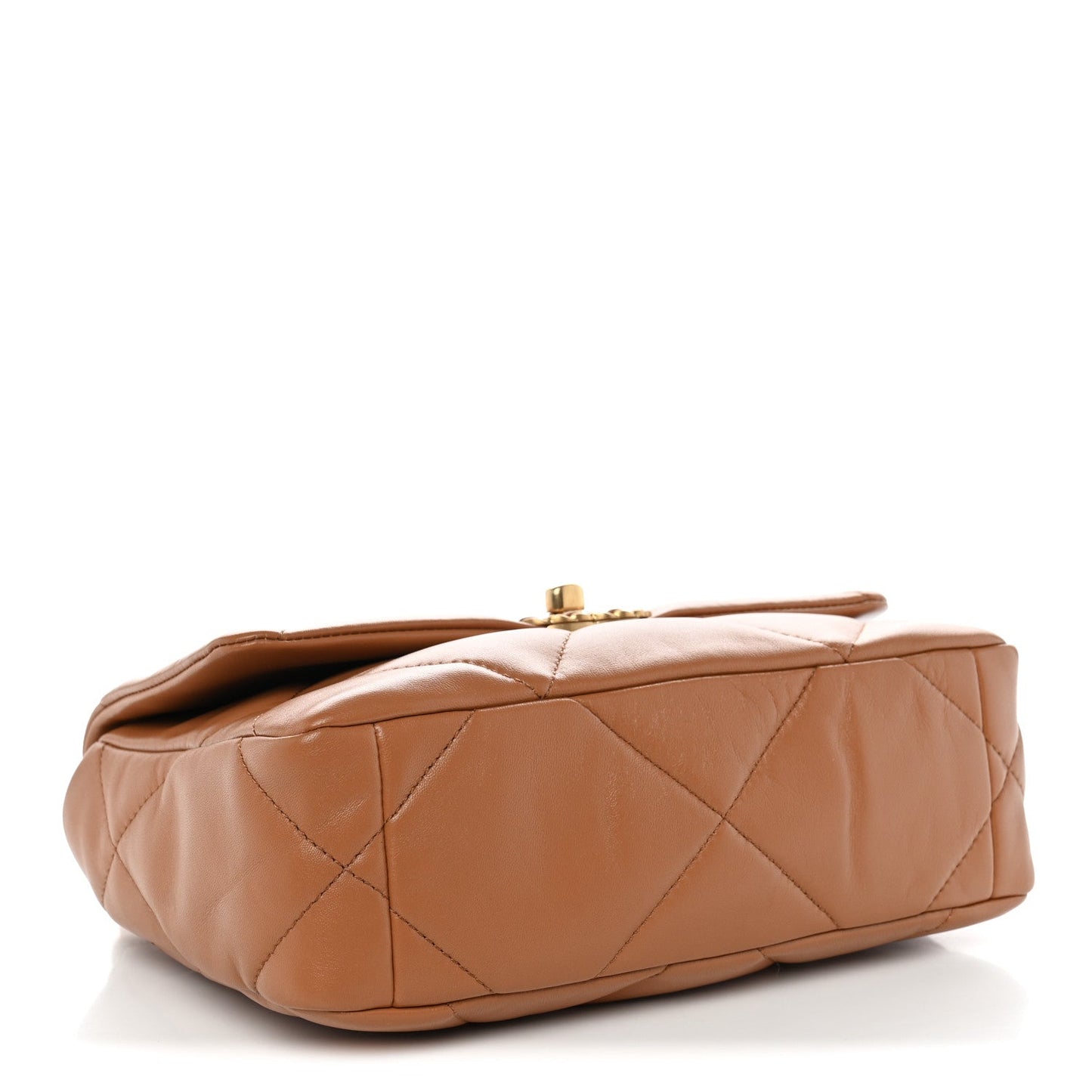 Lambskin Quilted Medium Chanel 19 Flap Brown