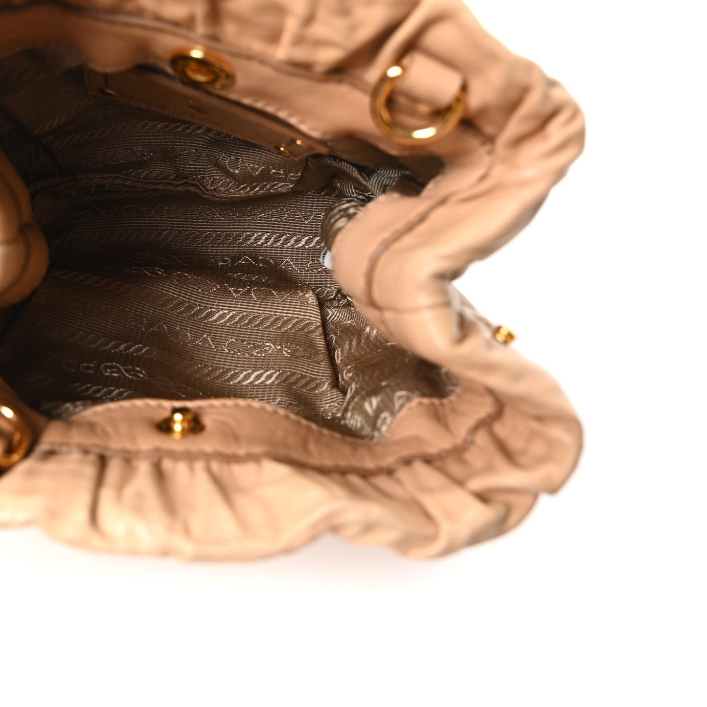 Nappa Antique Bucket Bag Beige