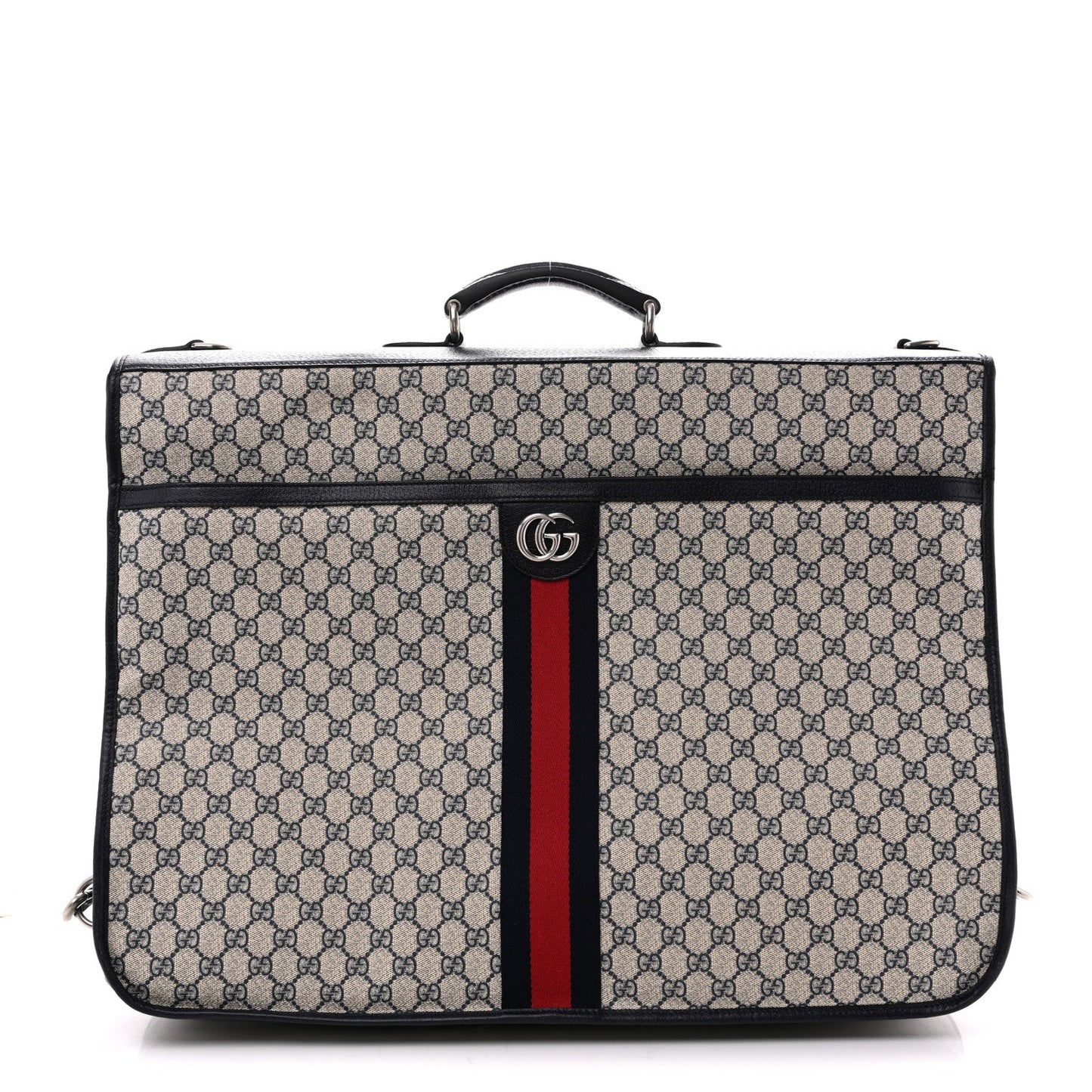 GG Supreme Monogram Web Savoy Garment Bag Beige Blue