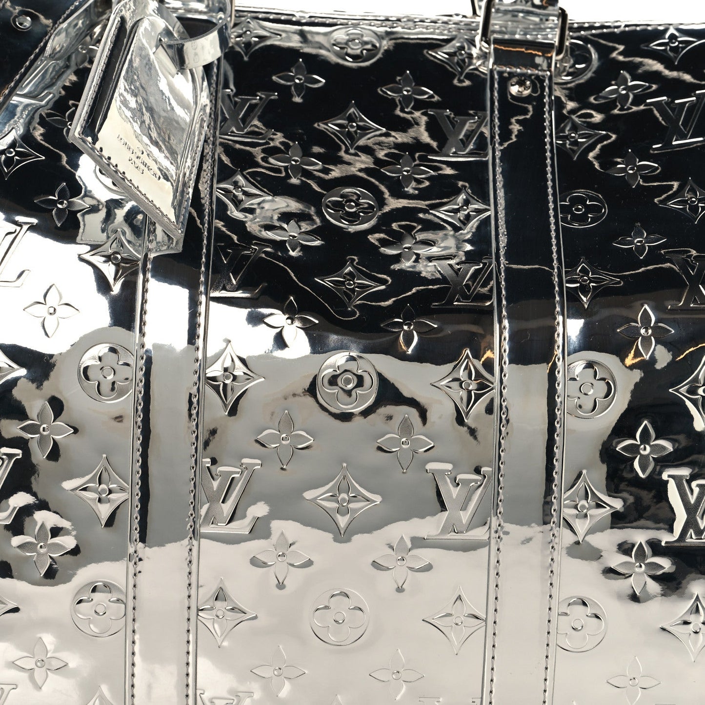 Monogram Mirror Keepall Bandouliere 45 Silver