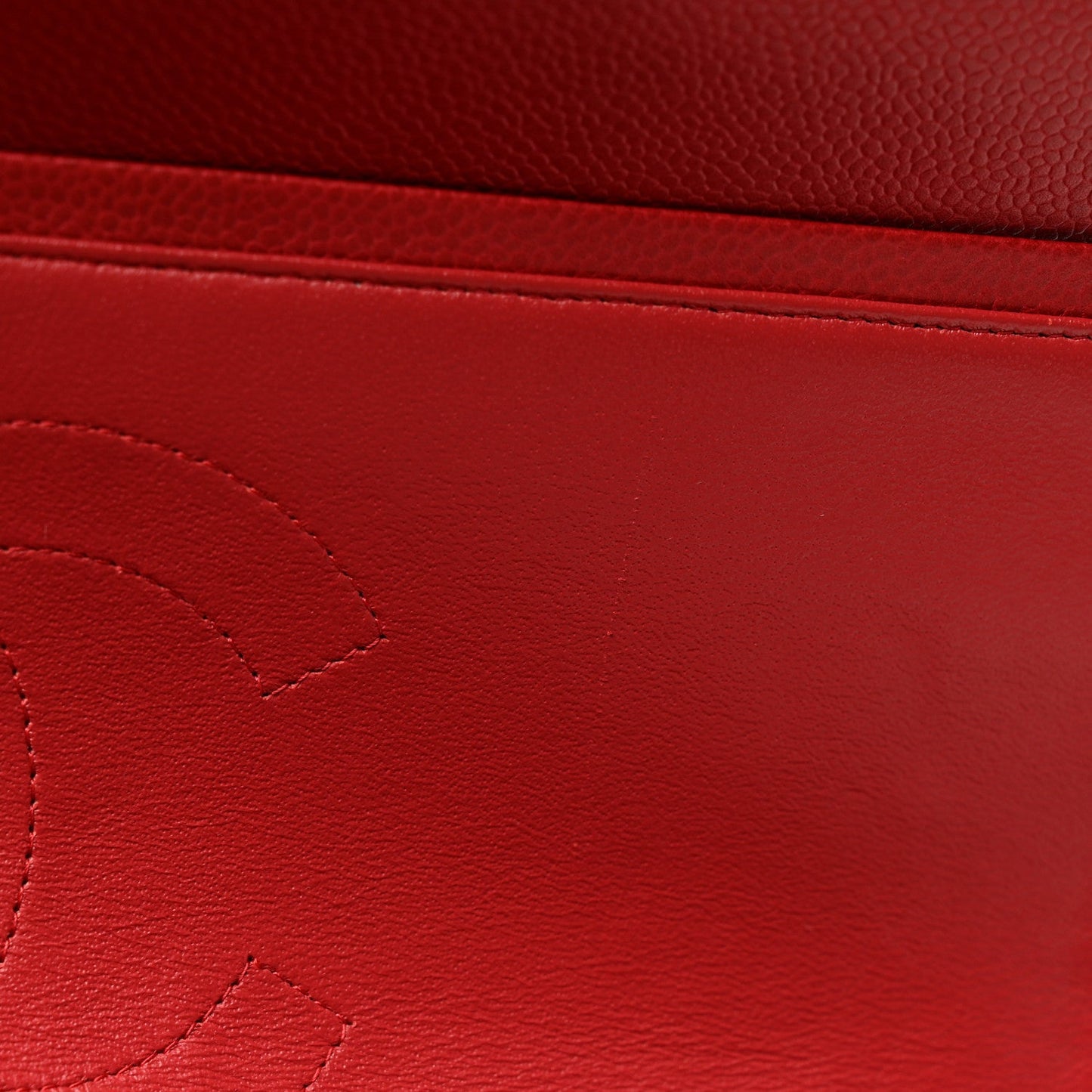 Caviar Quilted Maxi Double Flap Dark Red