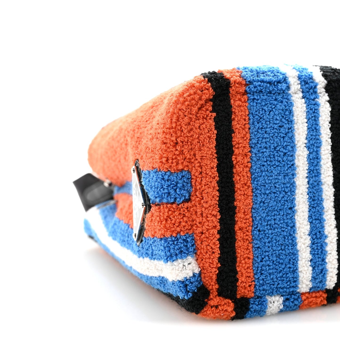 Terry Cloth Small Stripe Tote Arancio