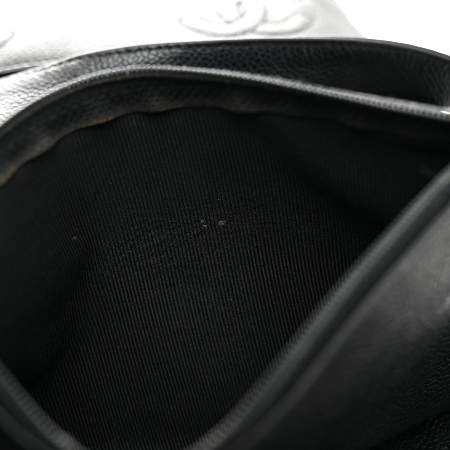 Caviar CC Drawstring Shoulder Bag Black