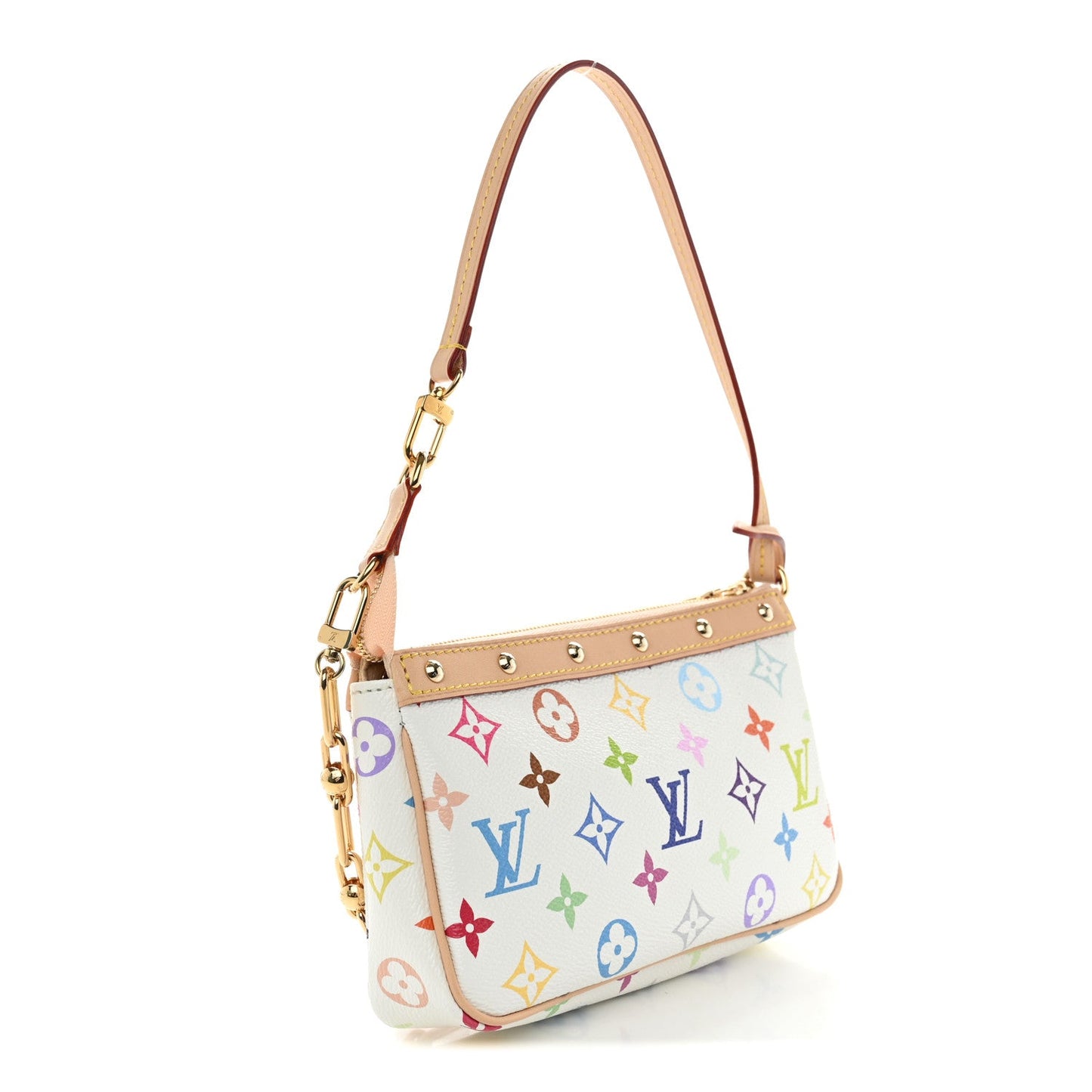 LV X TM Monogram Multicolor Pochette Accessories White
