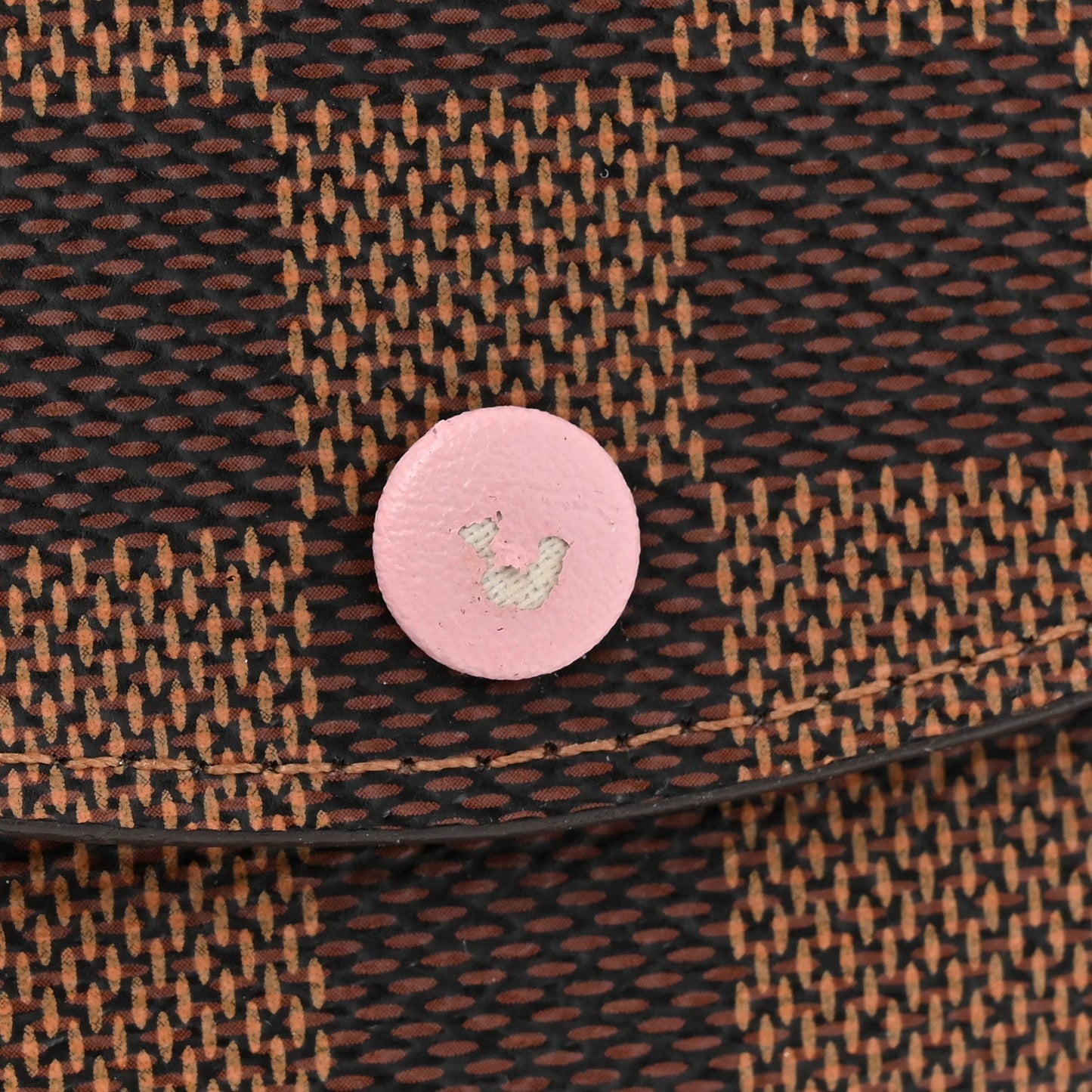 Damier Ebene Rosalie Coin Purse Rose Ballerine