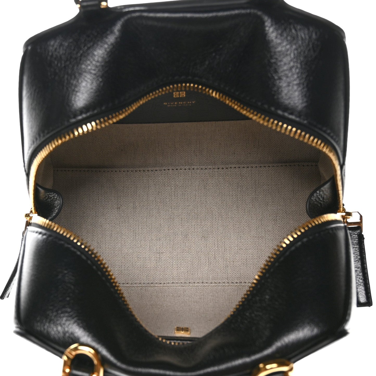 Tumbled Buffalo Mini Antigona Cube Bag Black