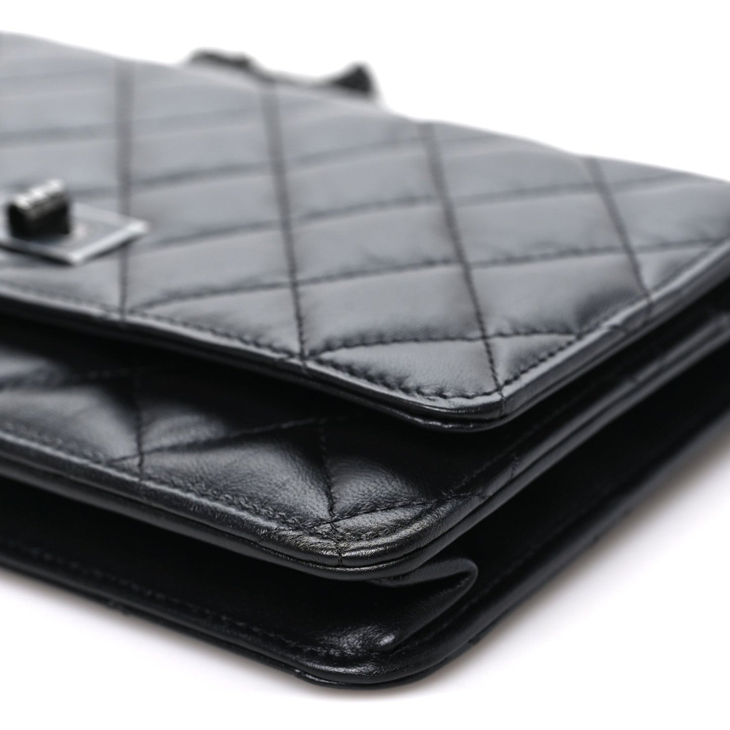 Aged Calfskin Quilted Reissue Wallet On Chain WOC So Black